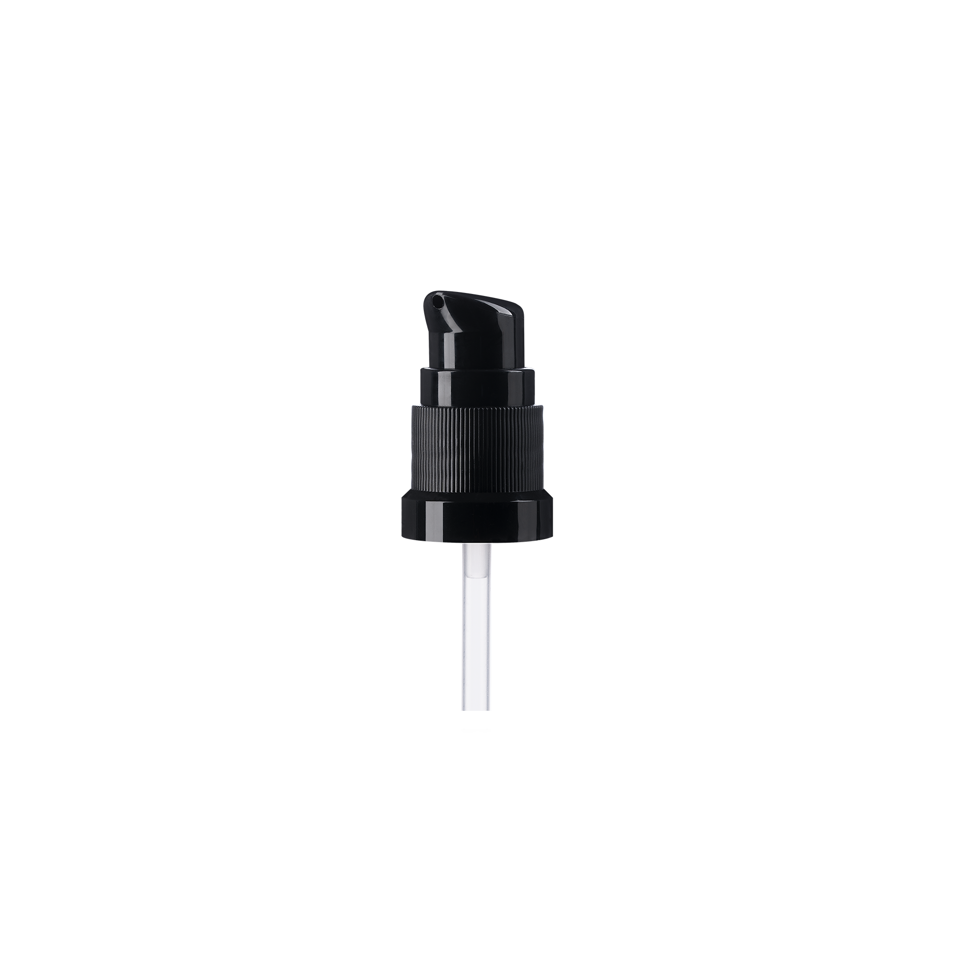 Lotion pump Metropolitan DIN18, PP, black, dose 0.15ml, black security clip (Ginger 15)