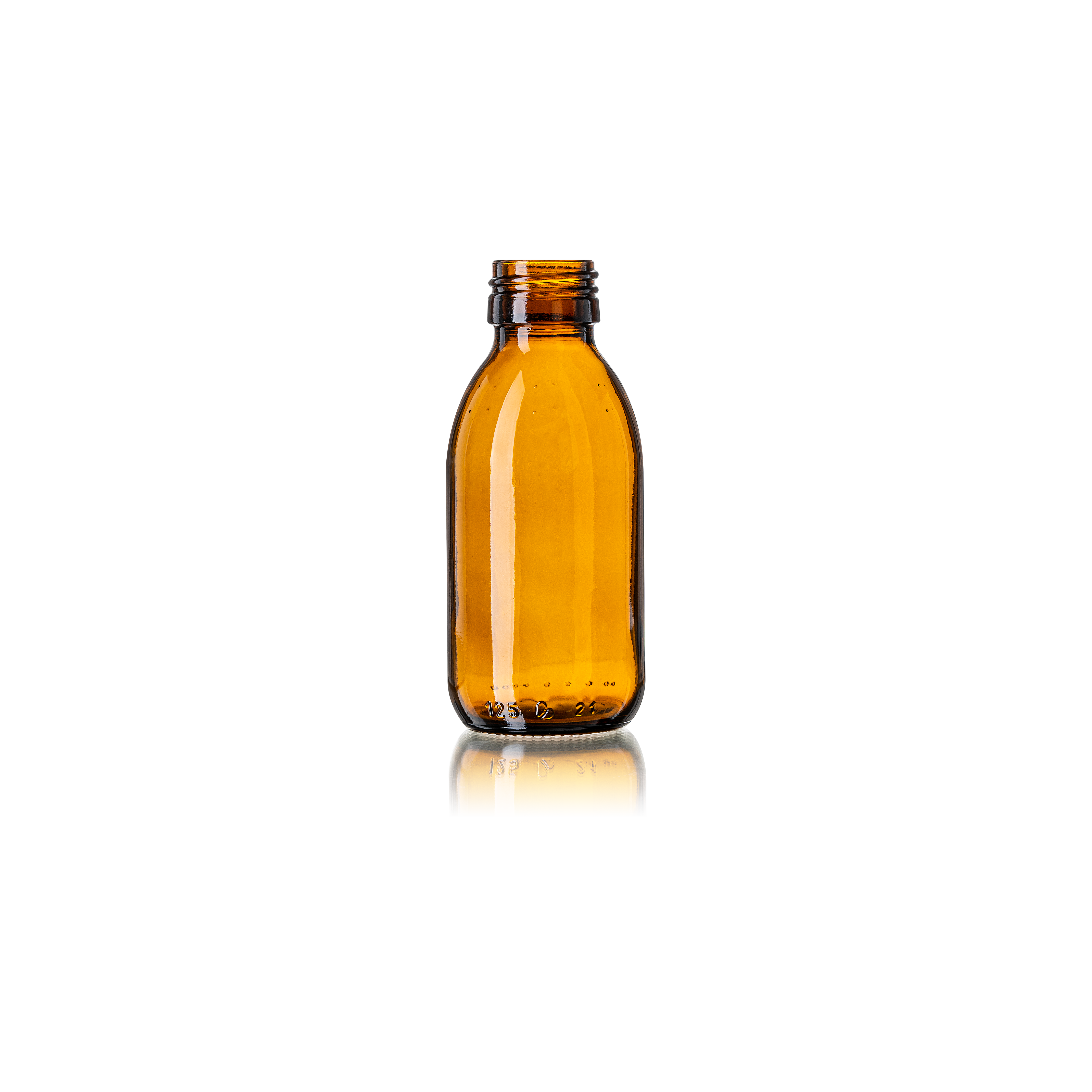 Syrup bottle Thyme 125ml, PP28, Amber