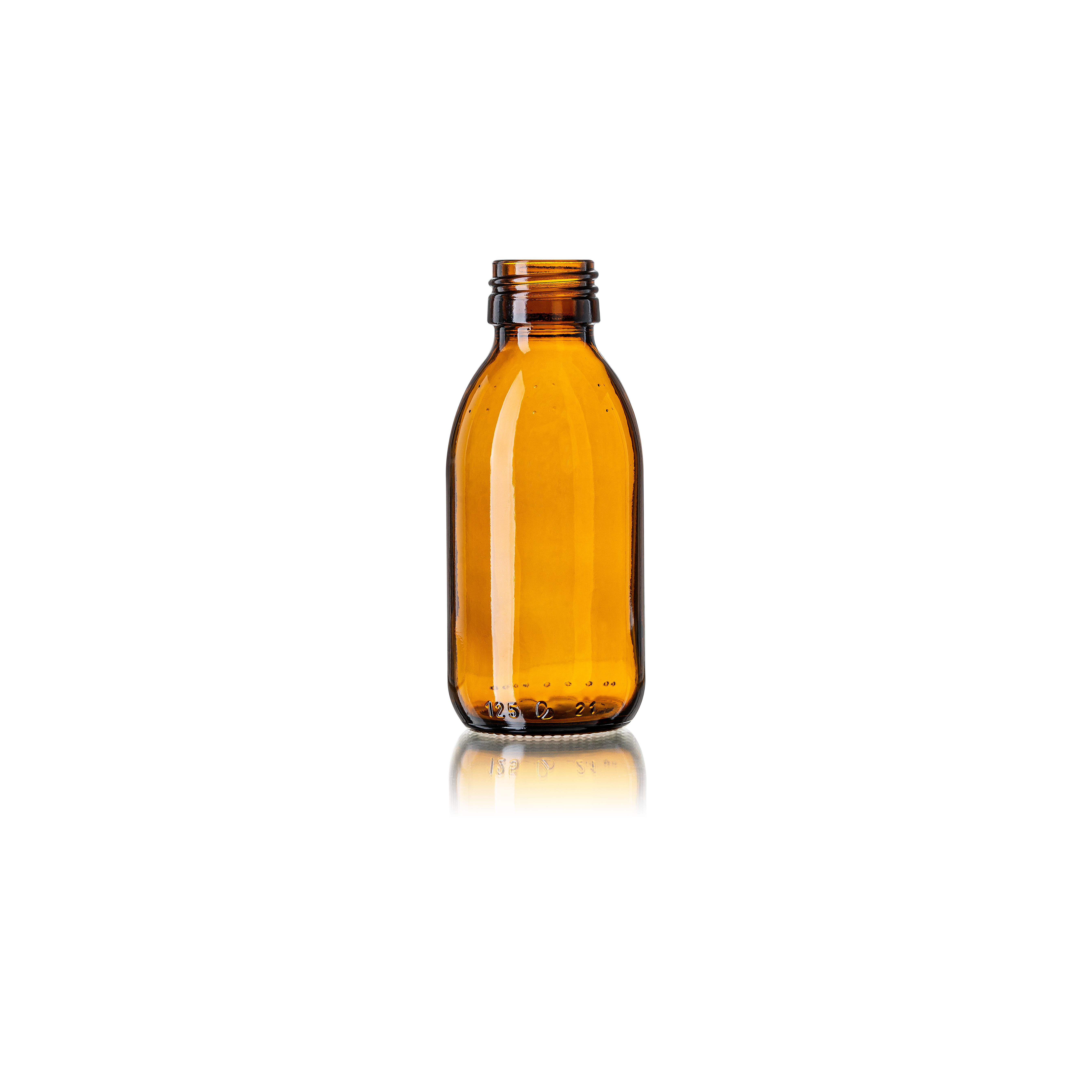 Syrup bottle Thyme 125ml, PP28, Amber Syrup bottle Thyme 125ml, PP28, Amber