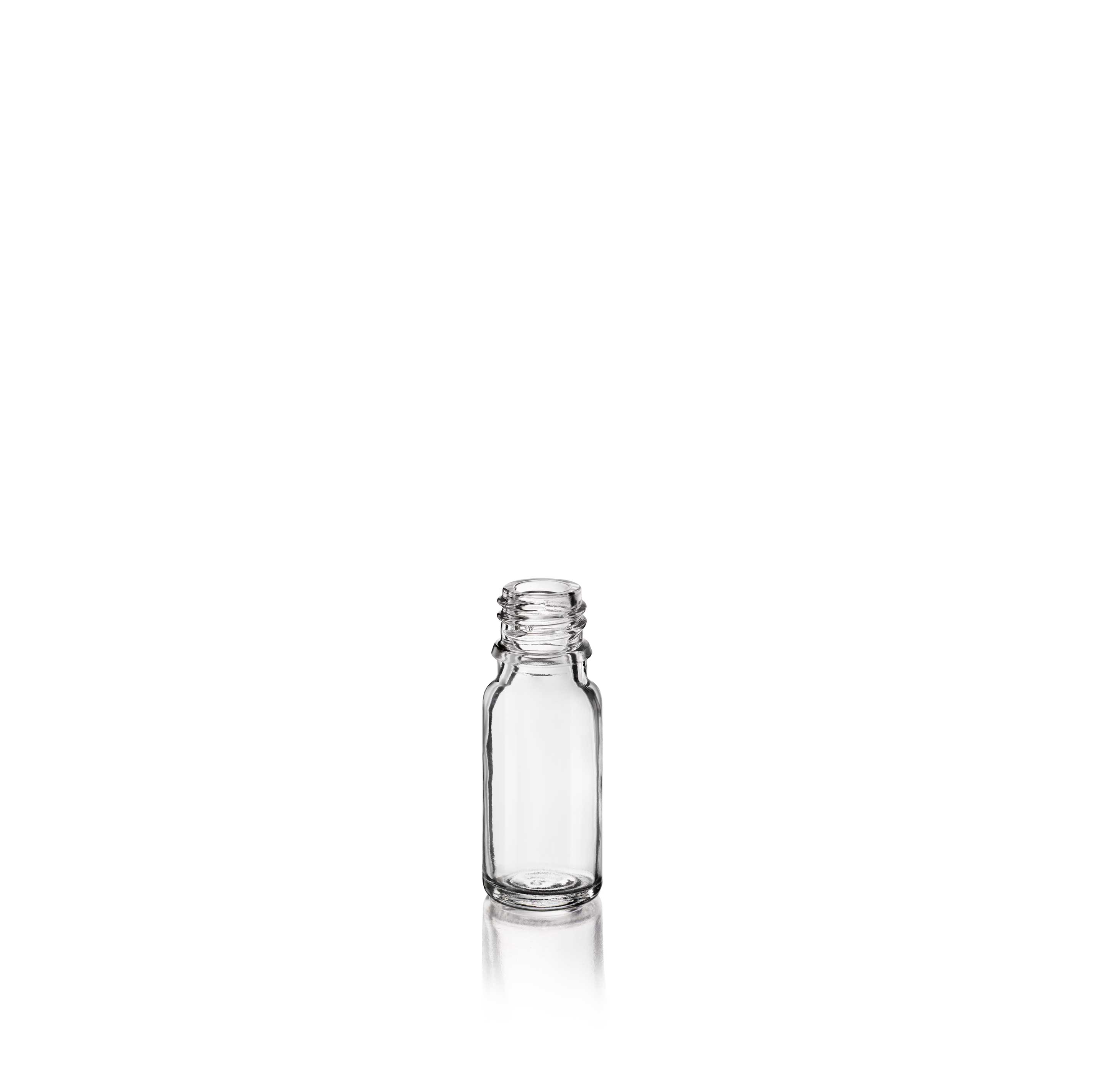 Dropper bottle Jasmine 10 ml, DIN18, with anti rotation nocks, light weight, Flint