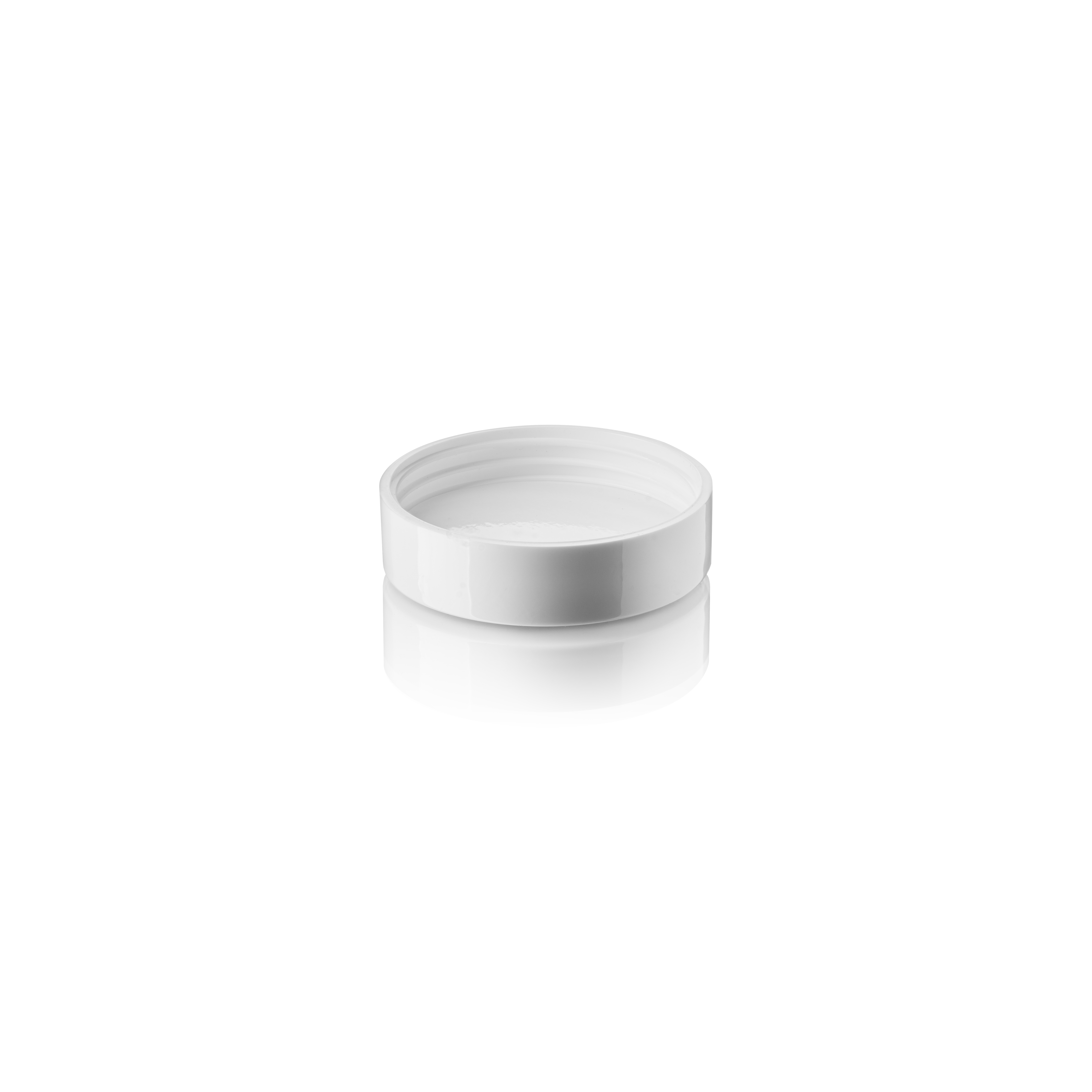 Lid Modern 48 special, PP, white, glossy finish with white Phan inlay for Bryn 30 ml