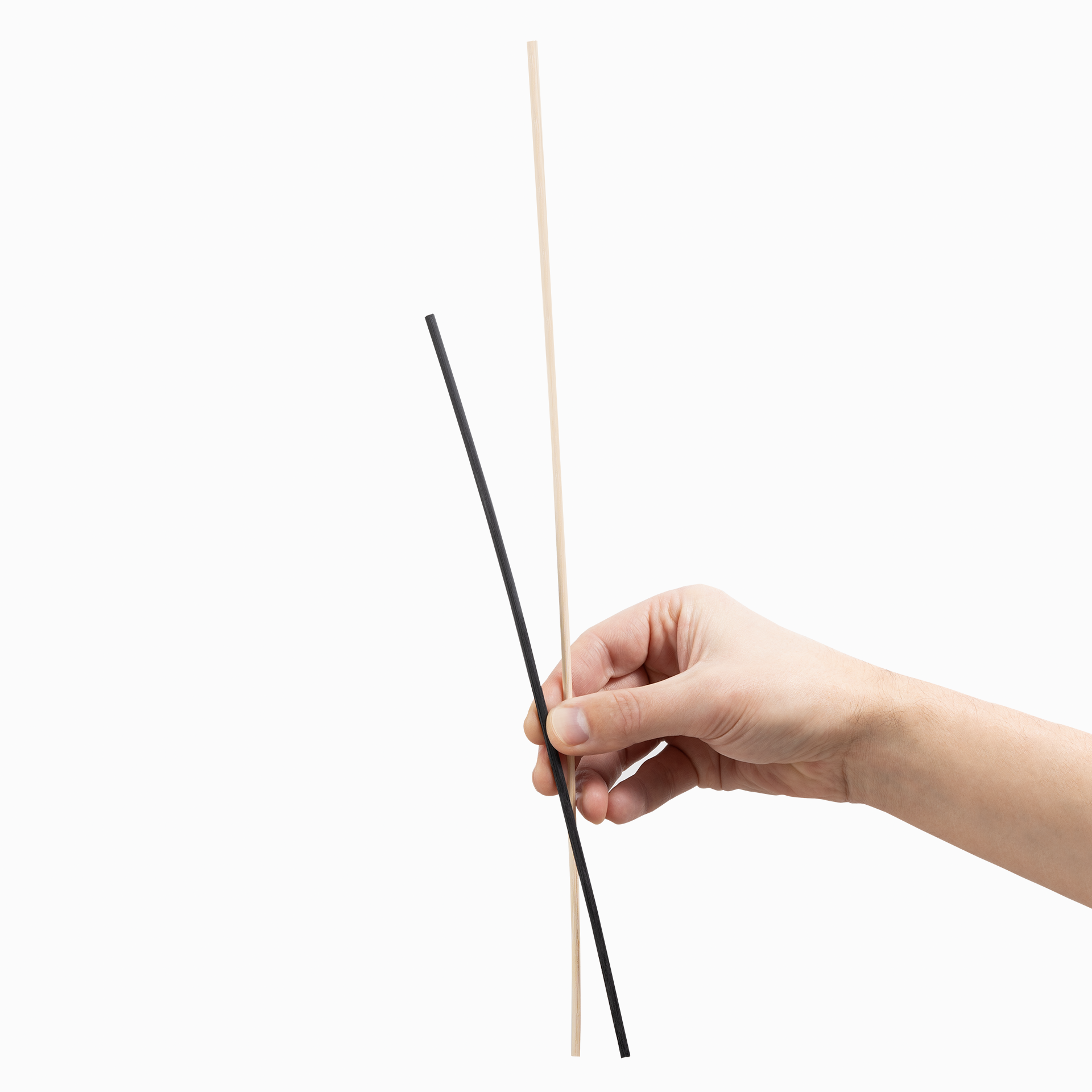 Diffuser sticks, rattan, black matte Type B, 3.5mm thick, 400mm, packed in bundles of 6 pieces