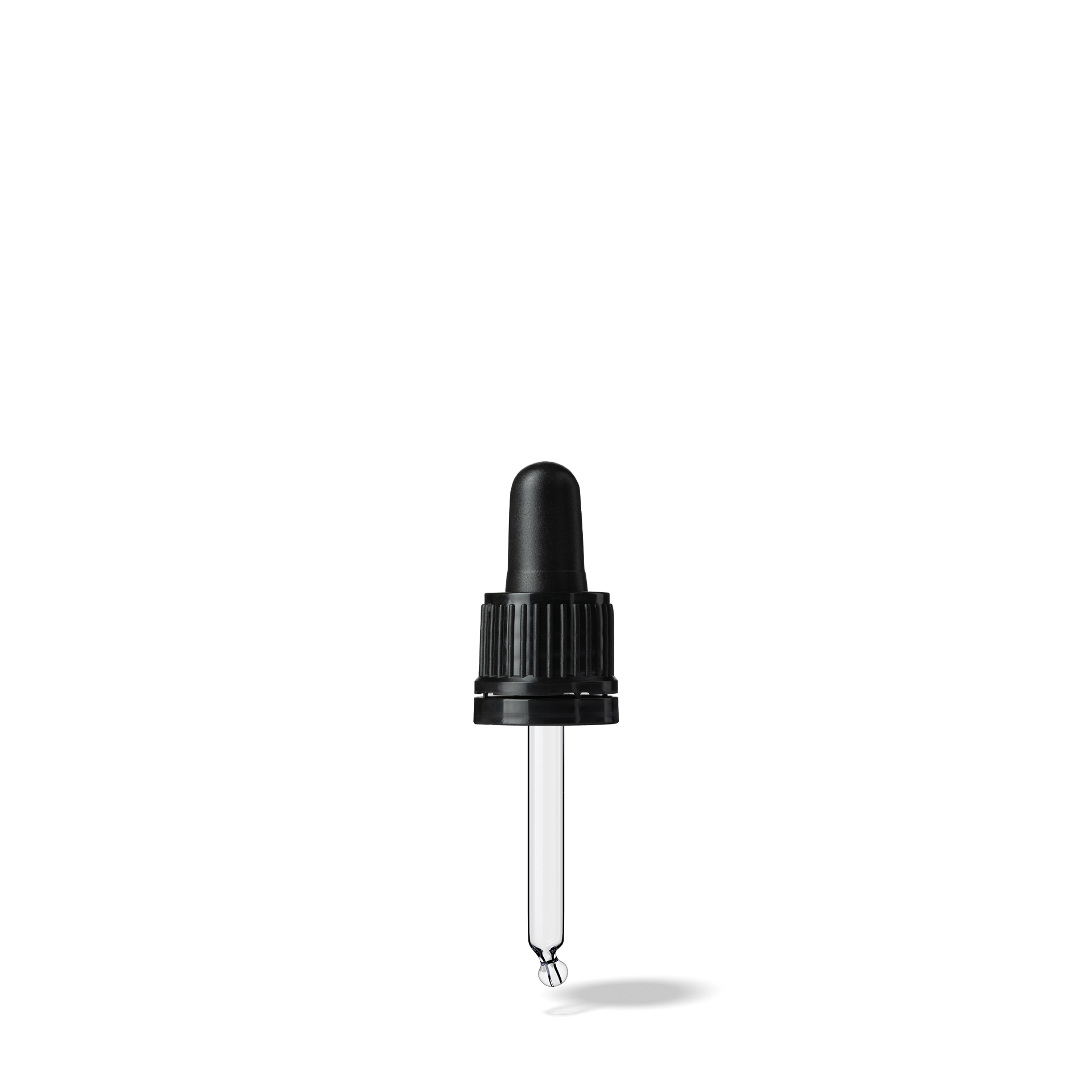Pipette D02 black ribbed, D18, TE-b, Bulb TPEs-b 0.7, Tip bent ball 1.0, ORI10-63/GIN10