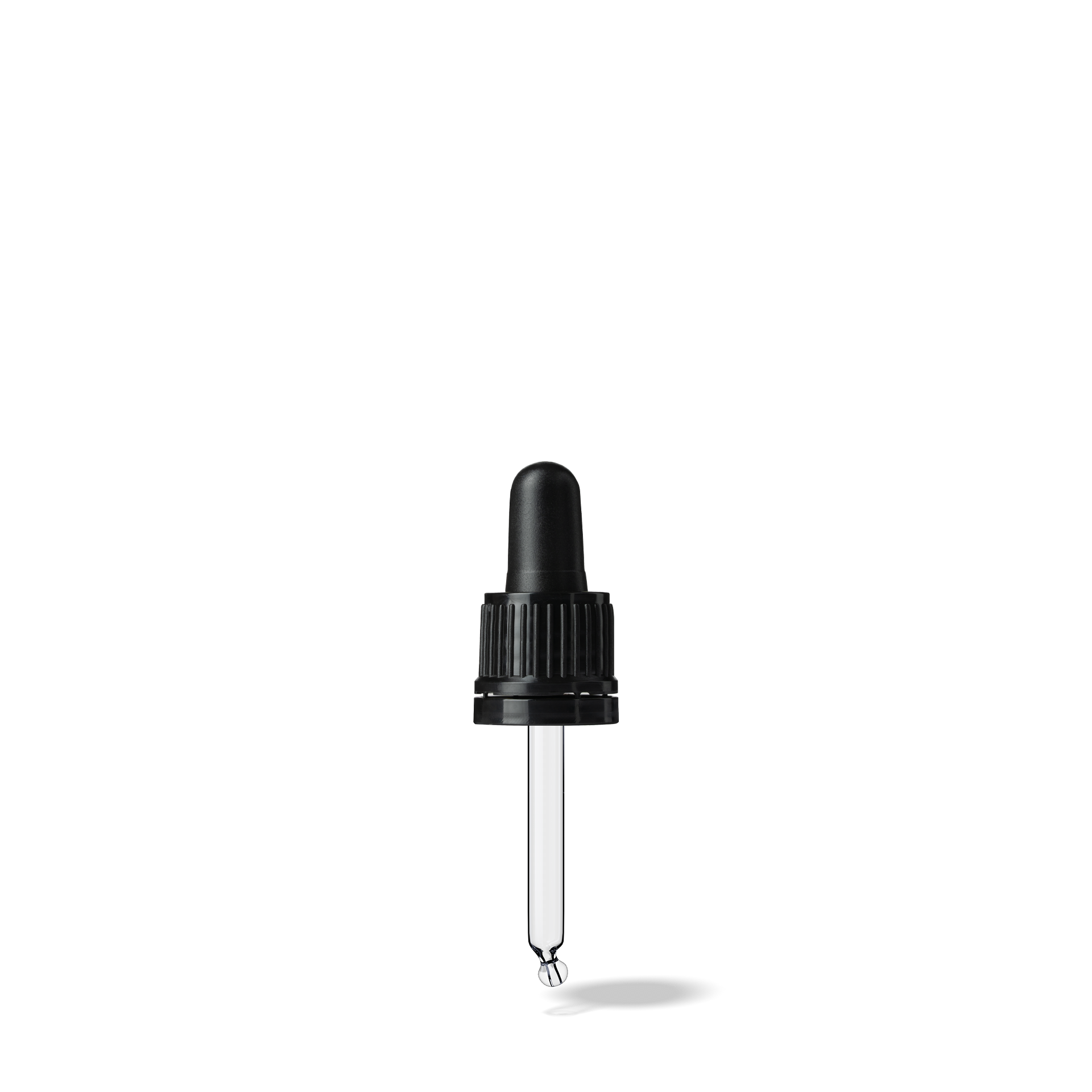 Pipette D02 black ribbed, D18, TE-b, Bulb TPEs-b 0.7, Tip bent ball 1.0, ORI10-63/GIN10 Pipette D02 black ribbed, D18, TE-b, Bulb TPEs-b 0.7, Tip bent ball 1.0, ORI10-63/GIN10
