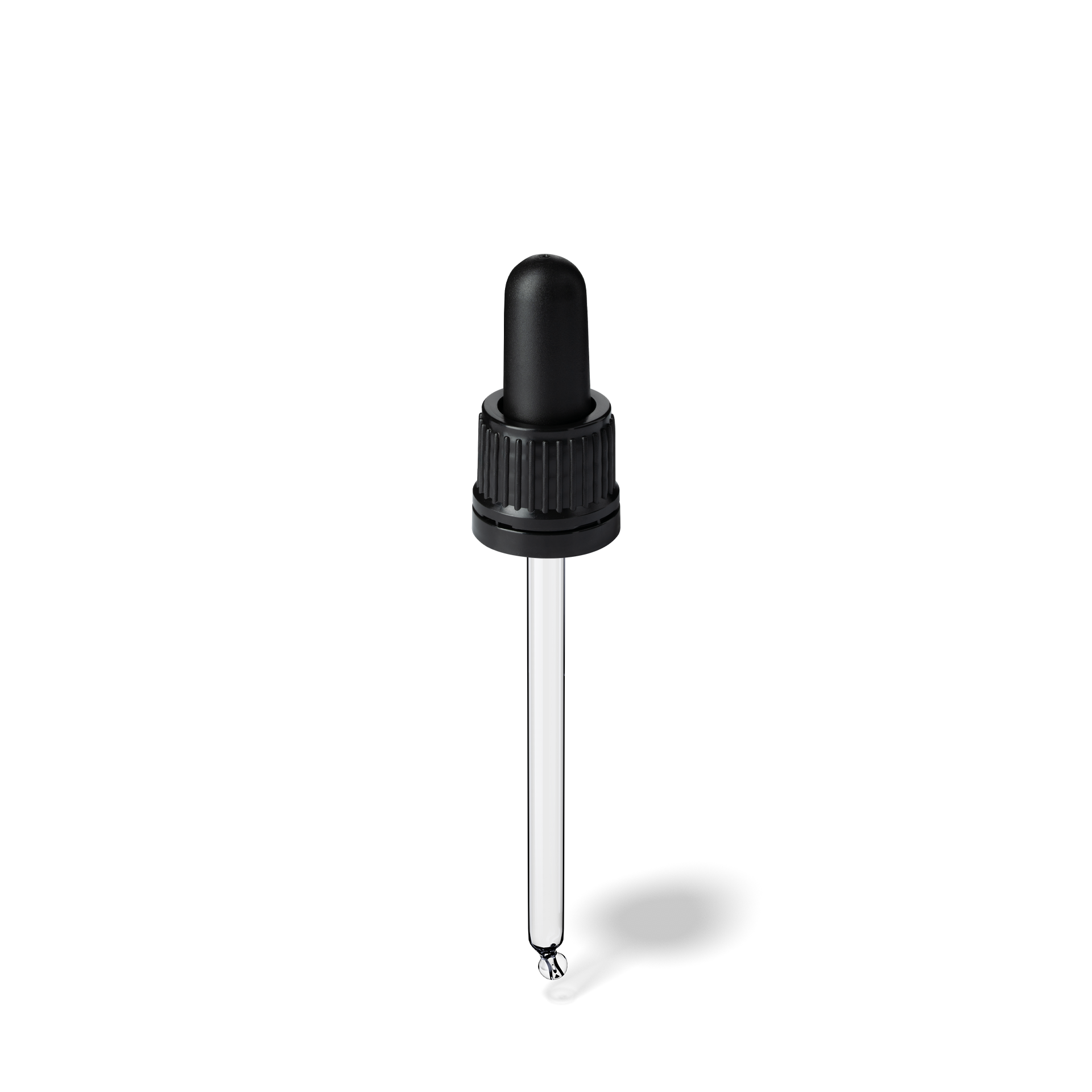 Pipette D02 black ribbed, D18, TE-b, Bulb TPEs-b 1.0, Tip bent ball 1.0, GIN60 Pipette D02 black ribbed, D18, TE-b, Bulb TPEs-b 1.0, Tip bent ball 1.0, GIN60