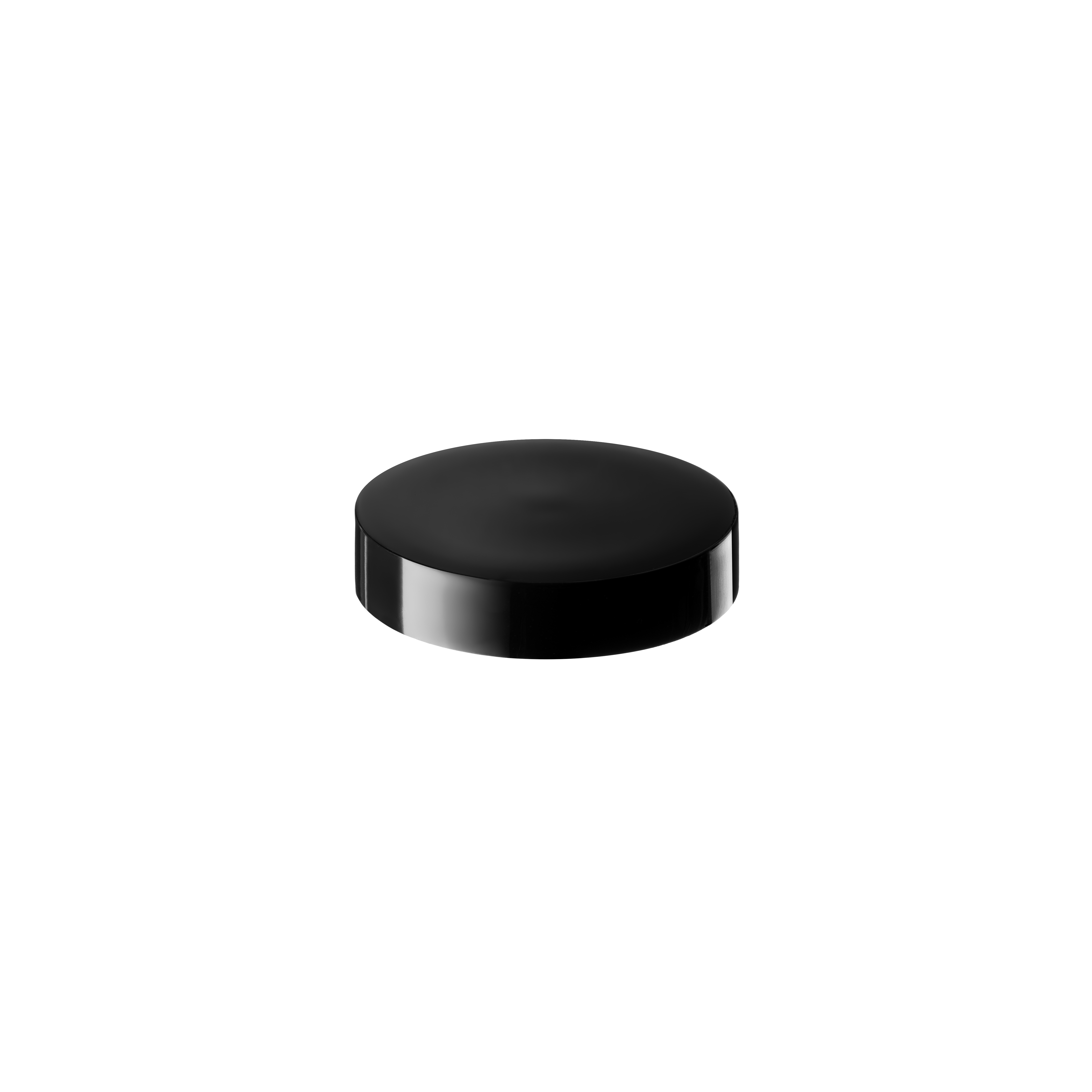 Lid Modern 58/400, PP , black, glossy finish, white inlay  Lid Modern 58/400, PP , black, glossy finish, white inlay