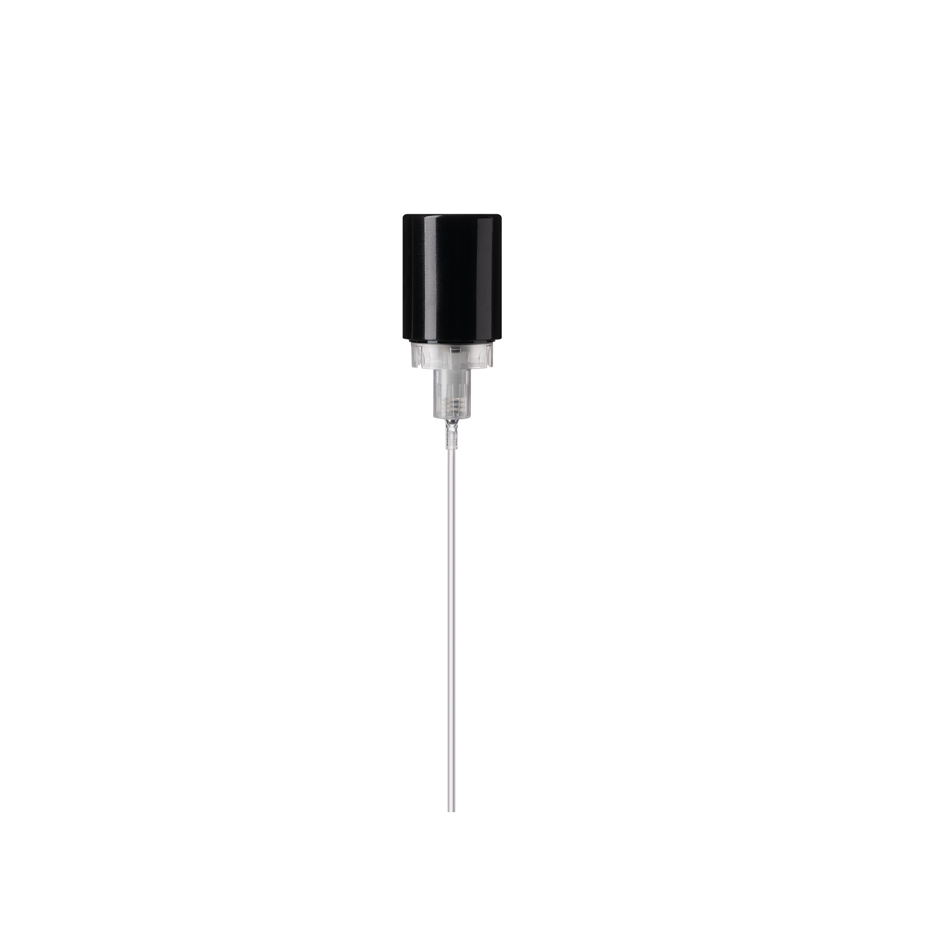 Perfume spray VP4 FEA15 easy crimp, shiny black, aluminium collar, dose 0.10ml (Victor 100)