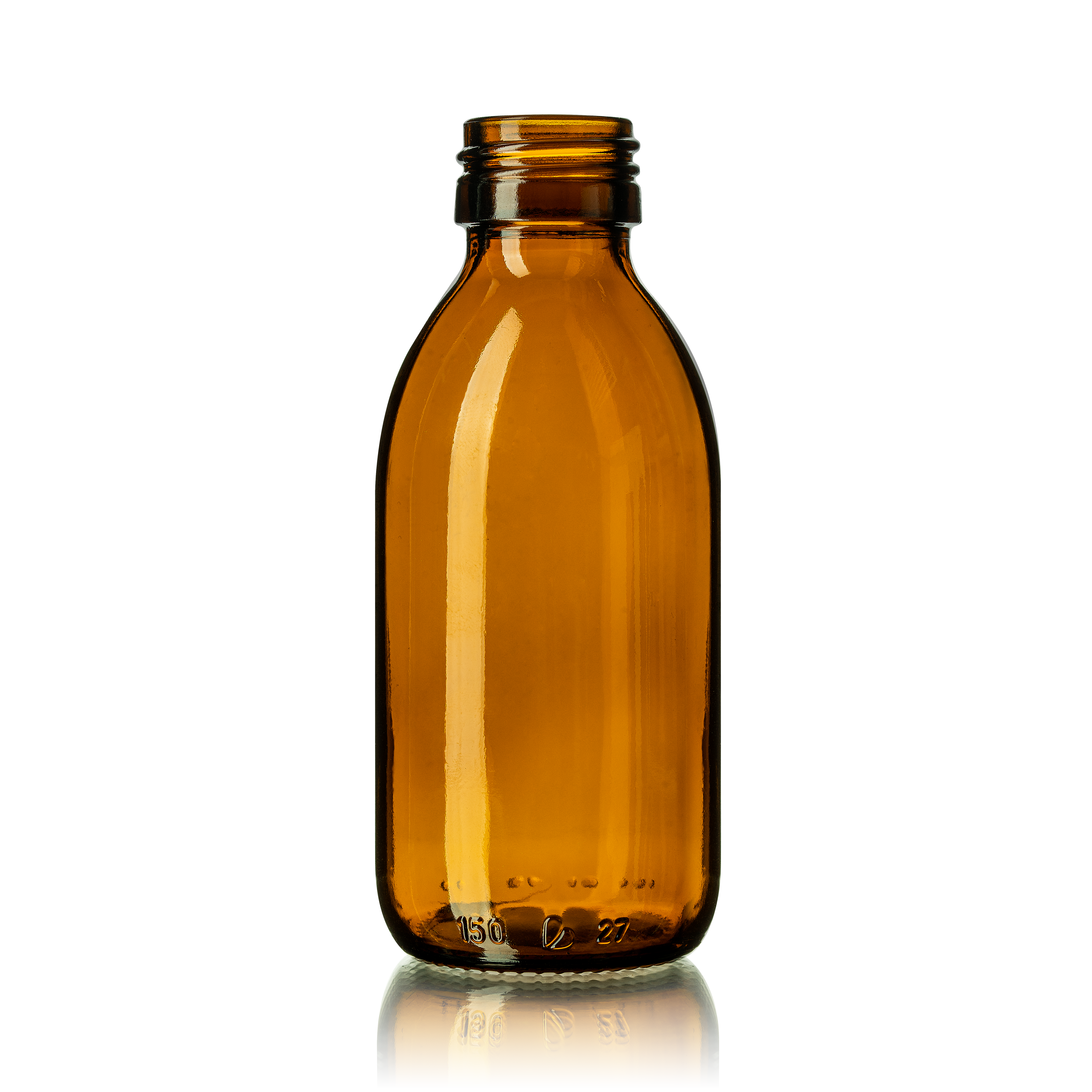 Syrup bottle Thyme 150ml, PP28, Amber Syrup bottle Thyme 150ml, PP28, Amber