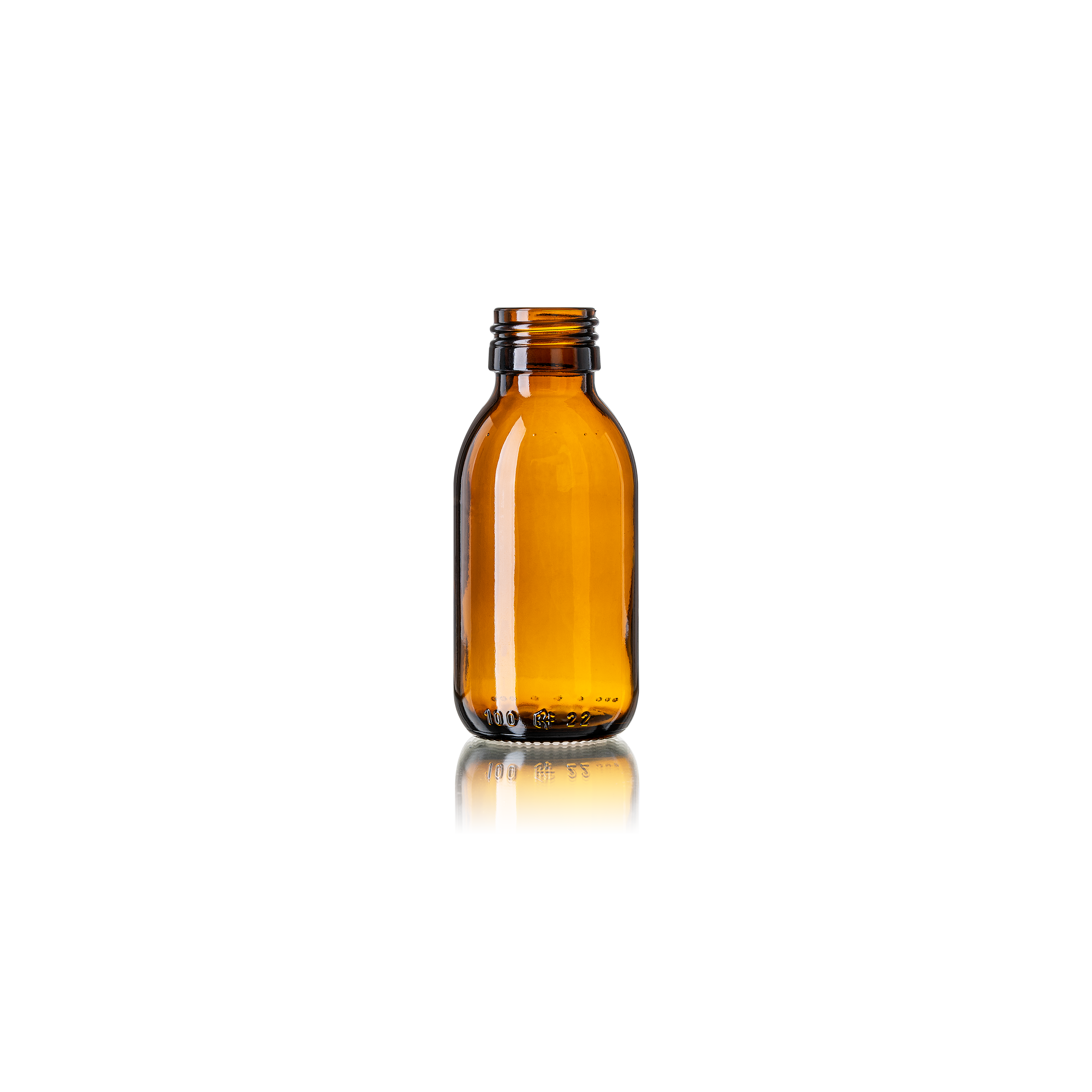 Syrup bottle Thyme 100ml, PP28, Amber