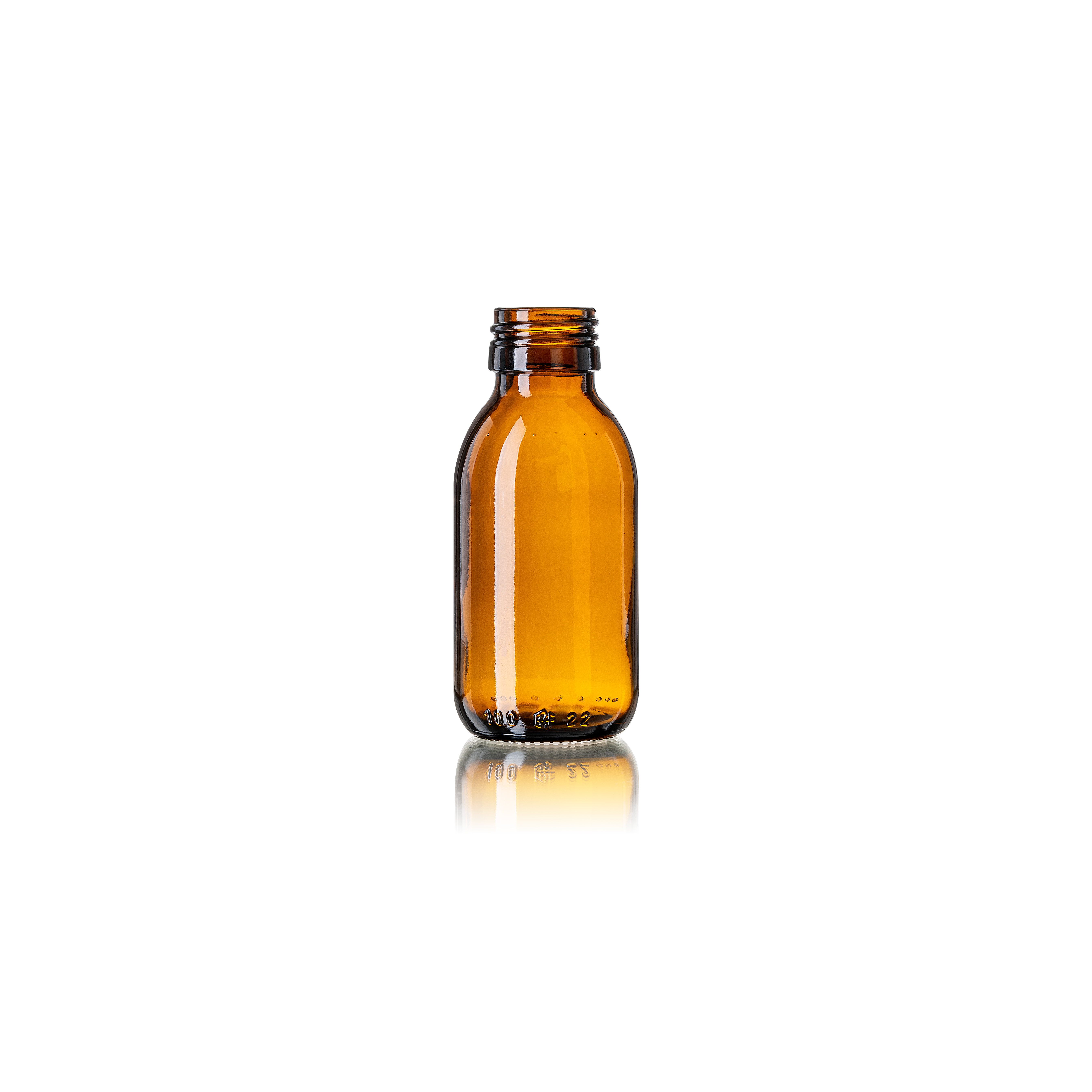 Syrup bottle Thyme 100ml, PP28, Amber Syrup bottle Thyme 100ml, PP28, Amber