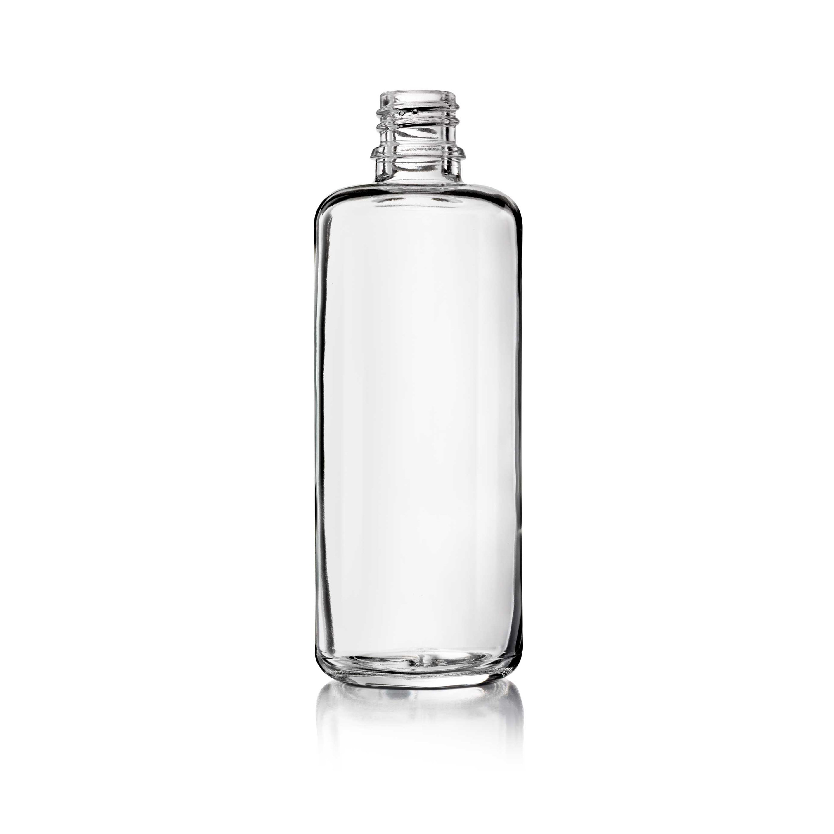 Dropper bottle Jasmine 100 ml, DIN18, with anti rotation nocks, light weight, Flint