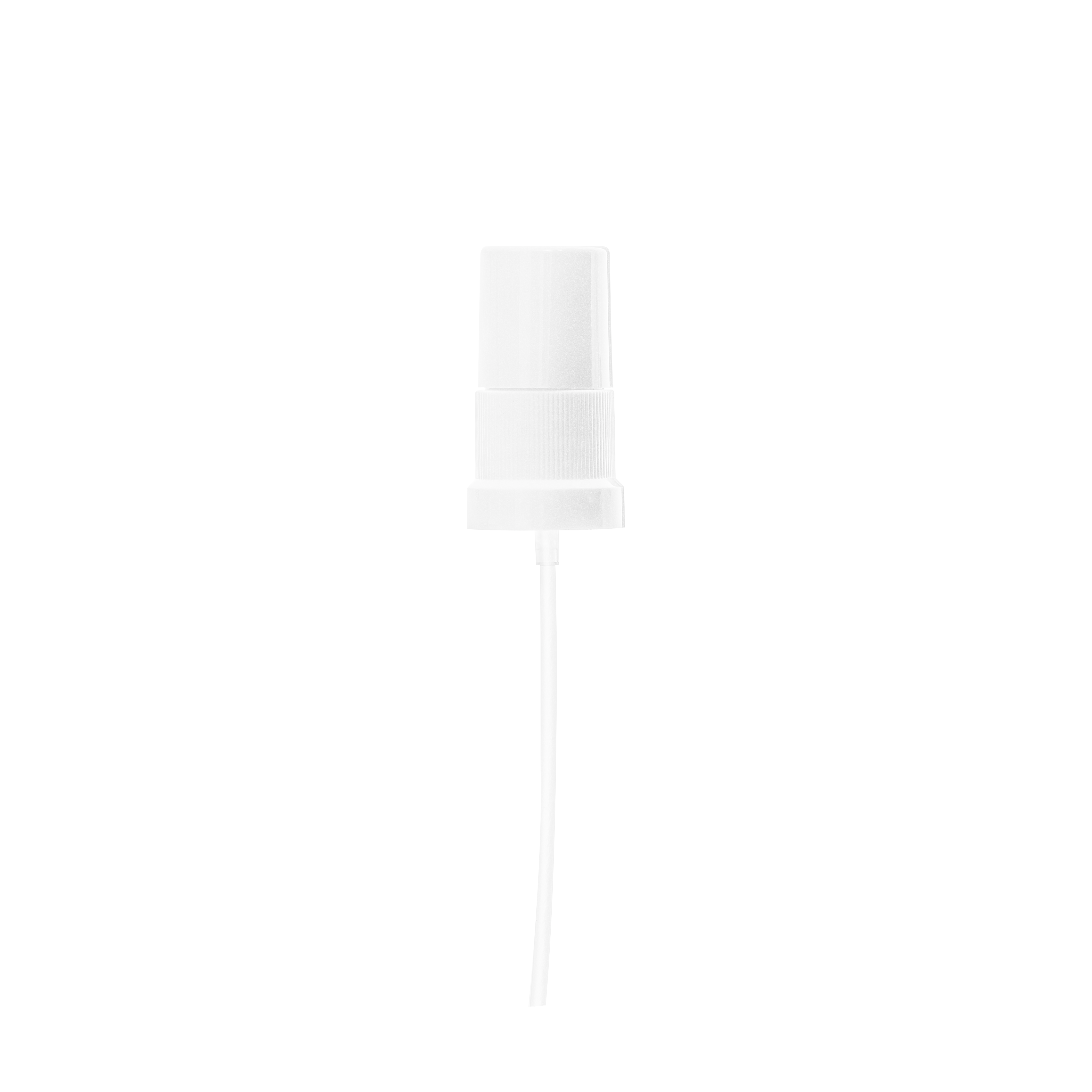 Mist sprayer Classic, DIN18, PP, white, ribbed, dose 0.10ml, white overcap (Orion 100) Mist sprayer Classic, DIN18, PP, white, ribbed, dose 0.10ml, white overcap (Orion 100)