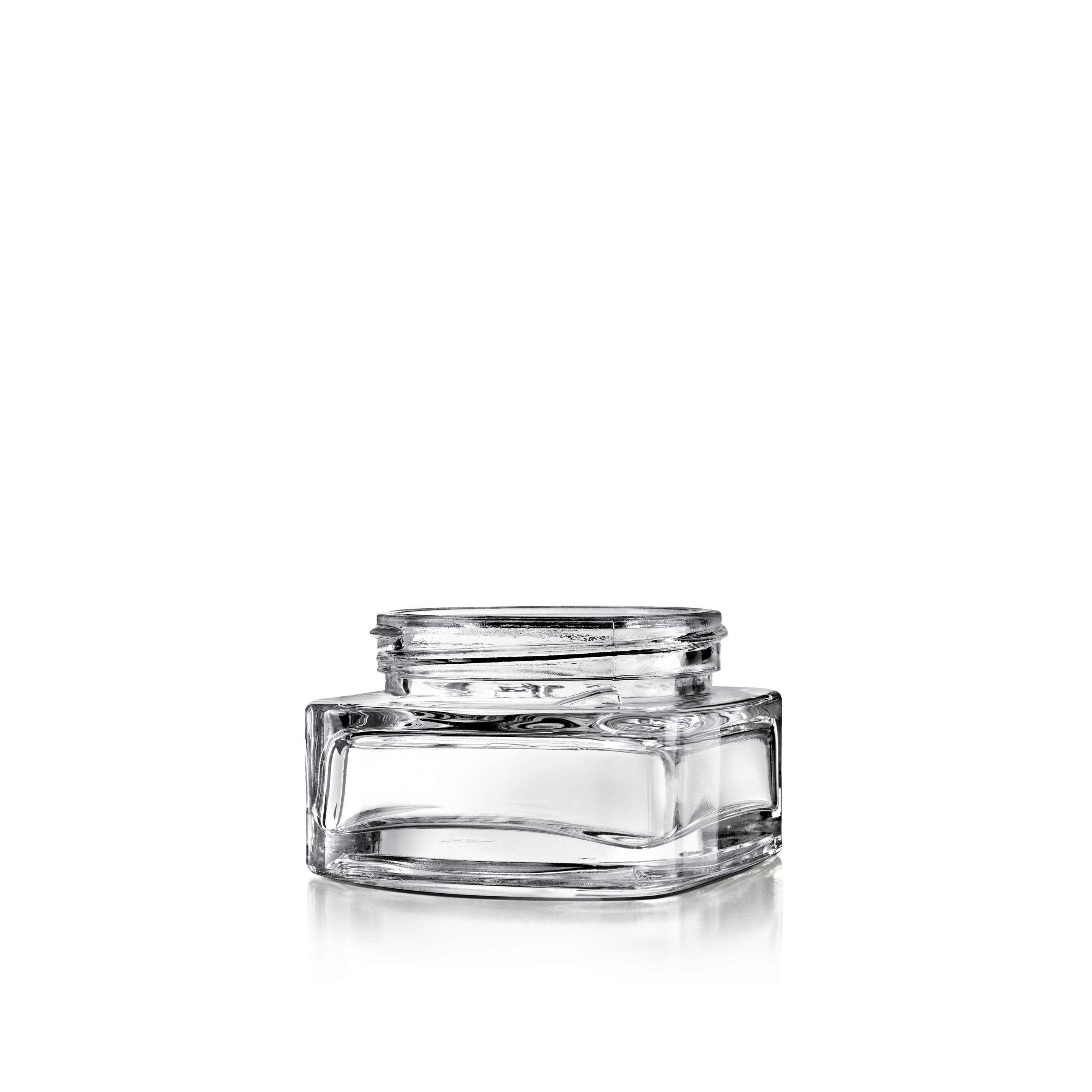 Cosmetic jar Azalea 50ml, 54 special thread, square, Flint