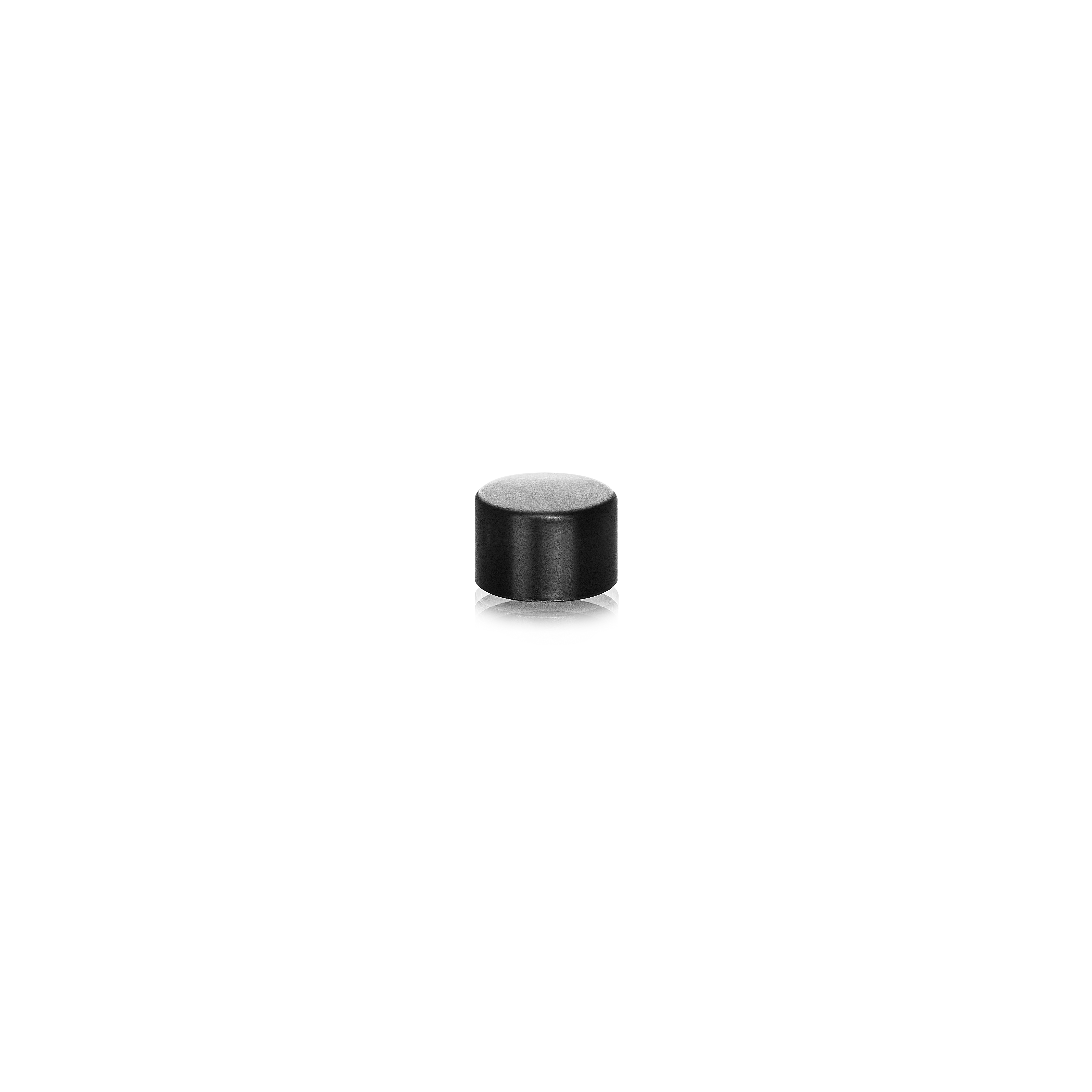 Screw cap Clio 285, 24/410, aluminium, black with white inlay Screw cap Clio 285, 24/410, aluminium, black with white inlay