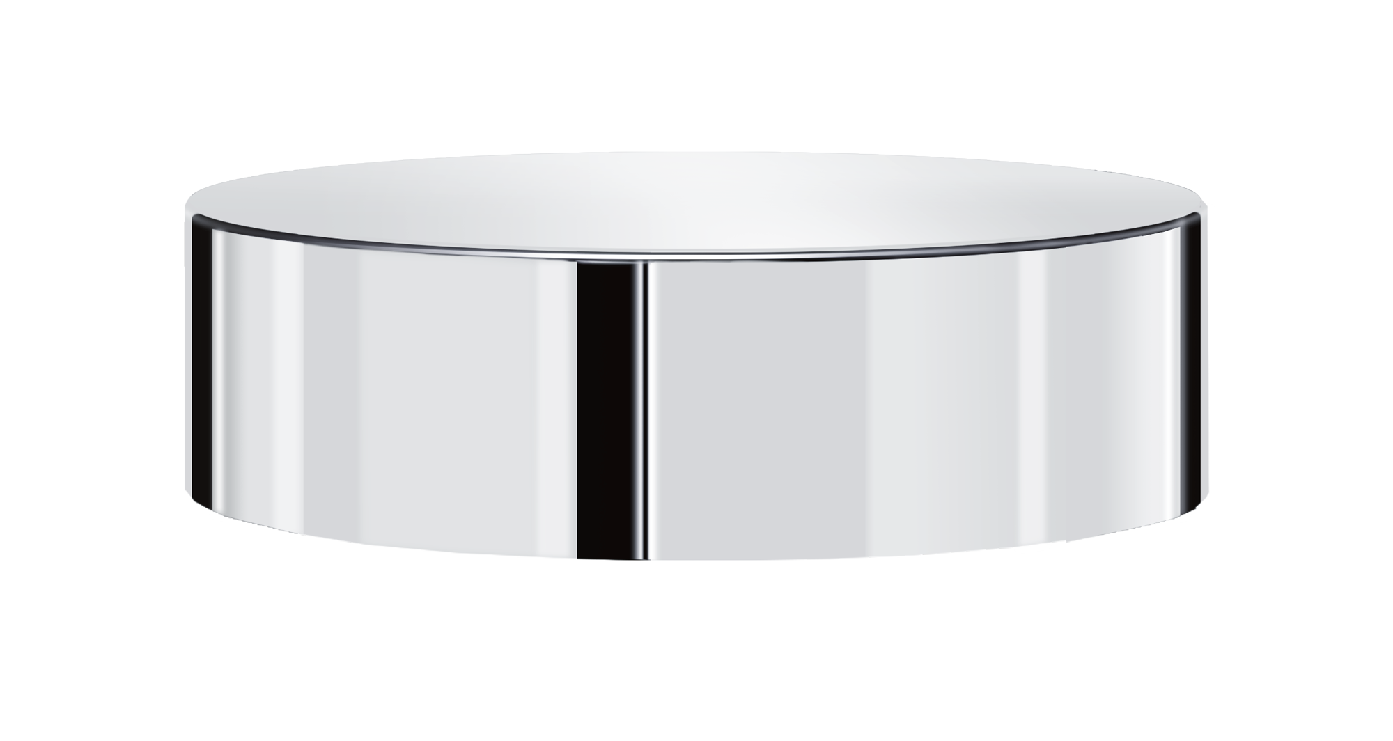 Lid Modern 58/400, PP, silver, glossy finish, white inlay 
