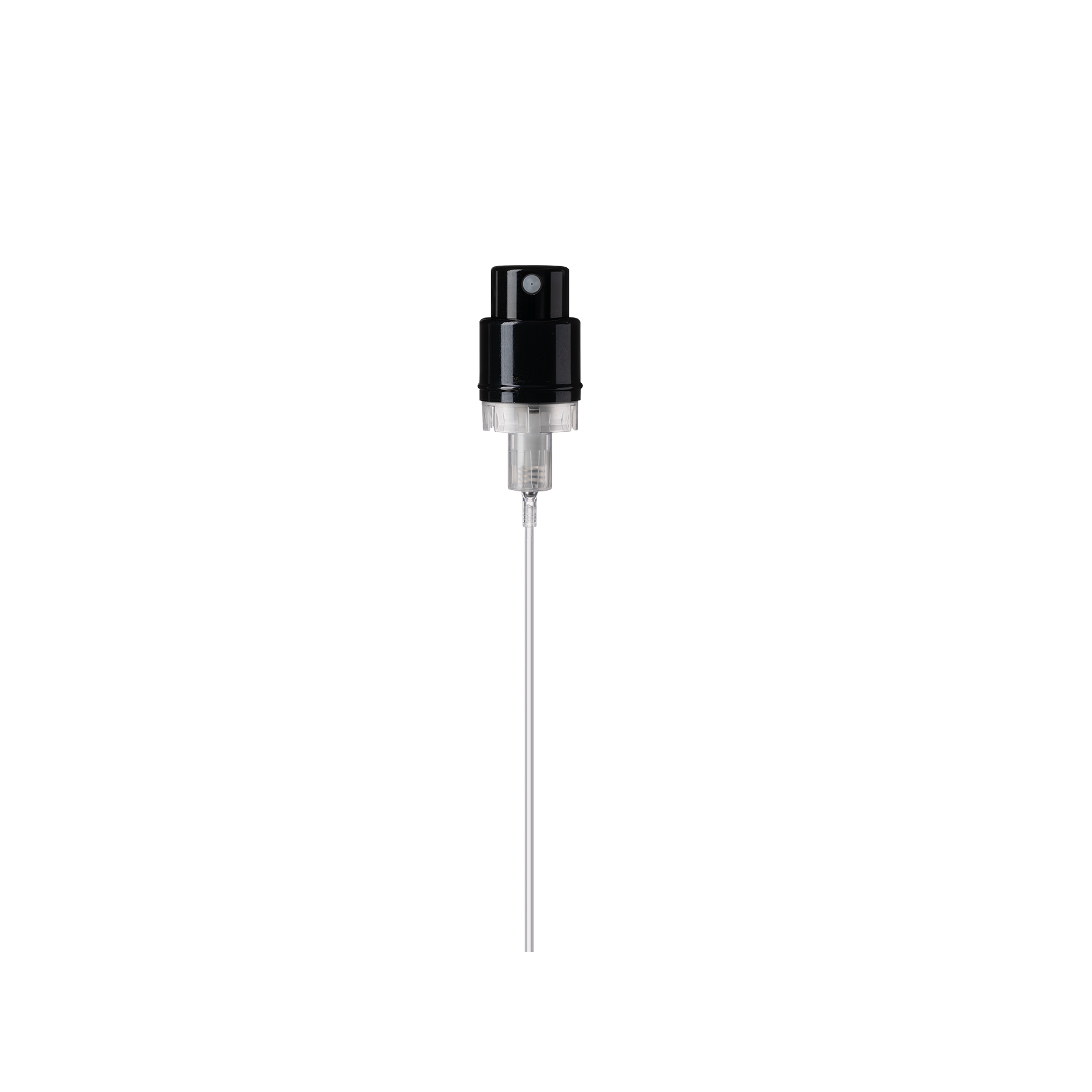 Perfume spray VP4 FEA15 easy crimp, shiny black, aluminium collar, dose 0.10ml (Azalea 50)