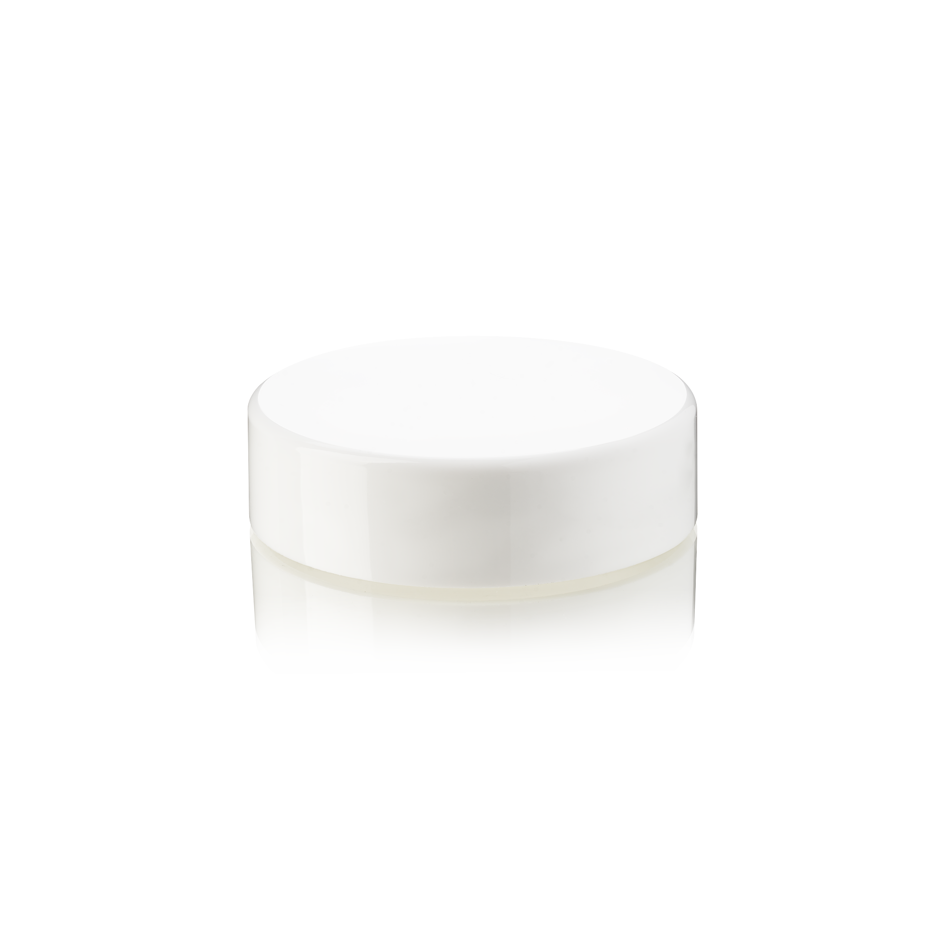 Lid Modern 58 special, PP, white, glossy finish, white inlay (Aspen 100)