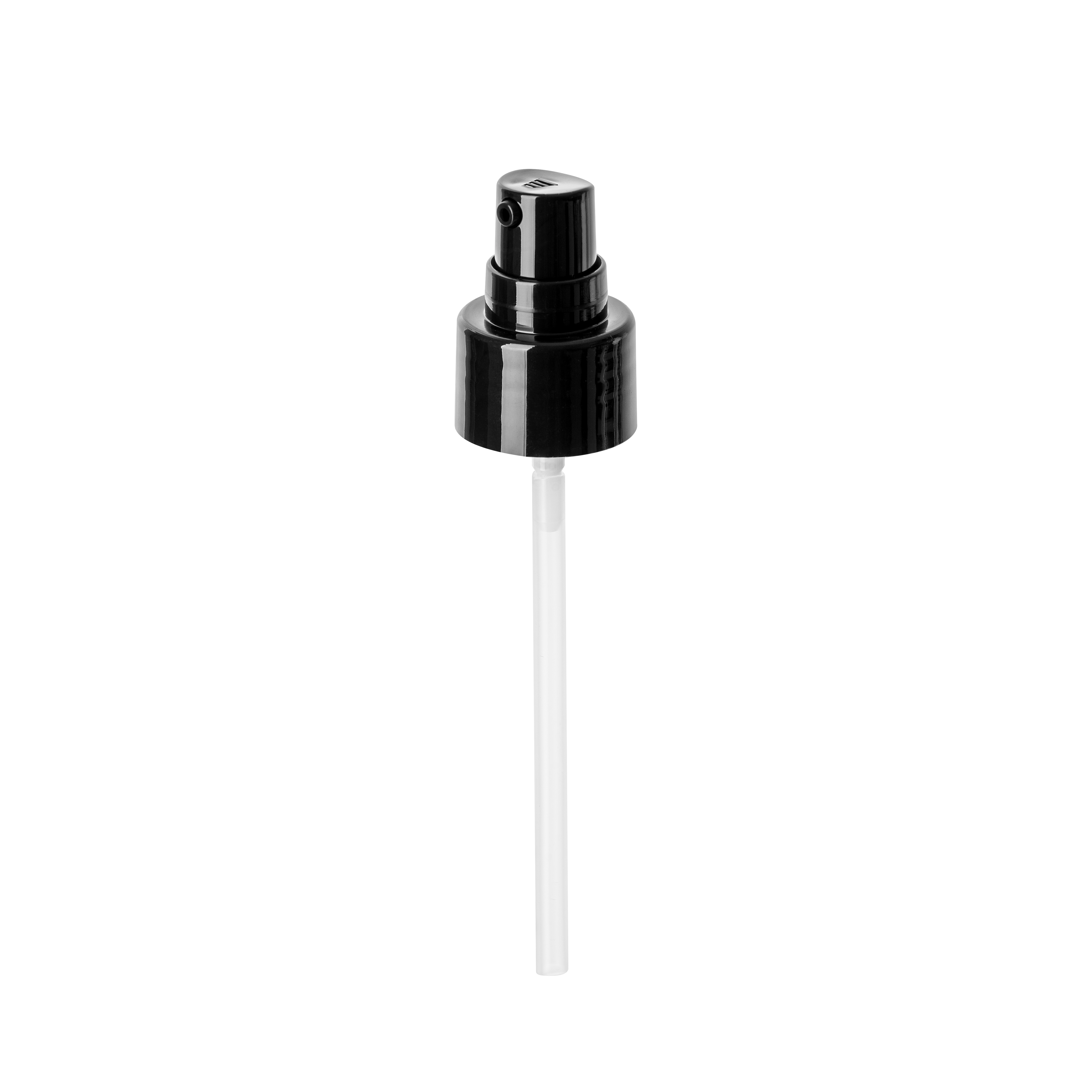 Lotion pump Sinfonia, 24/410, PP, black, glossy finish, dose 0.19 ml, black overcap (Laurel 100)   Lotion pump Sinfonia, 24/410, PP, black, glossy finish, dose 0.19 ml, black overcap (Laurel 100)
