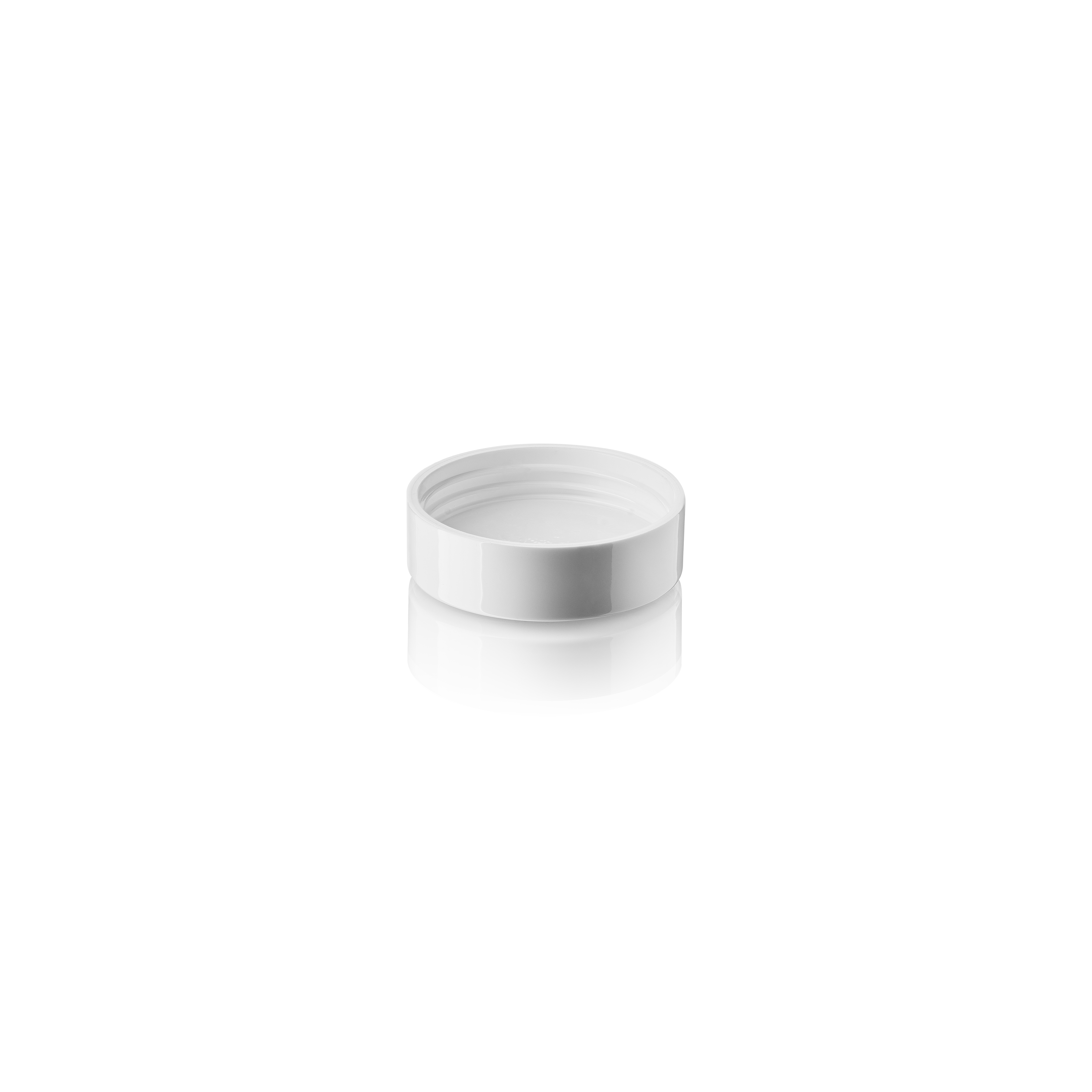 Lid Modern 38 special, PP, white, glossy finish, white inlay (Bryn 15)