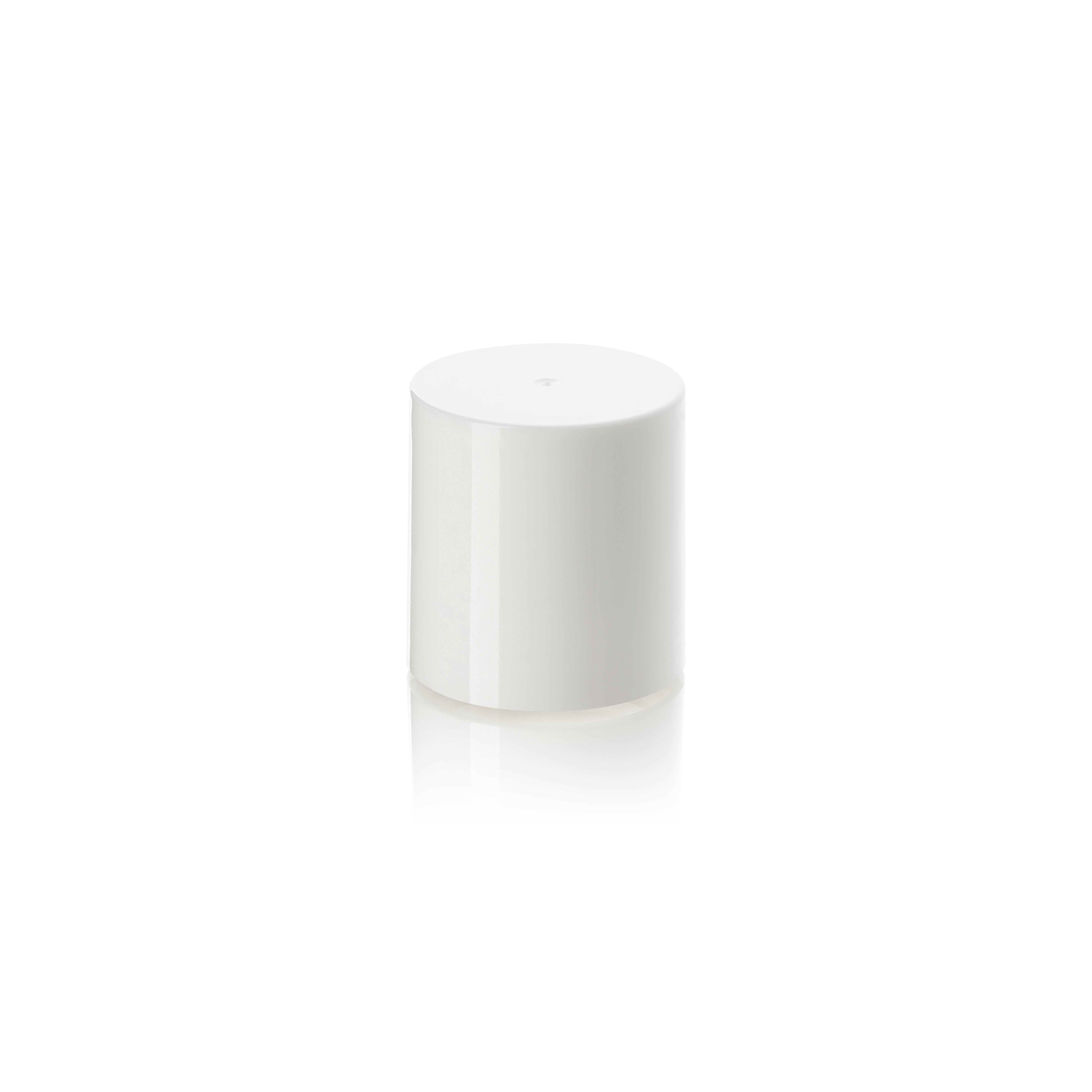 Screw cap Modern, 34mm, PP, white, glossy finish for roll-on bottle for Clementine 50 ml