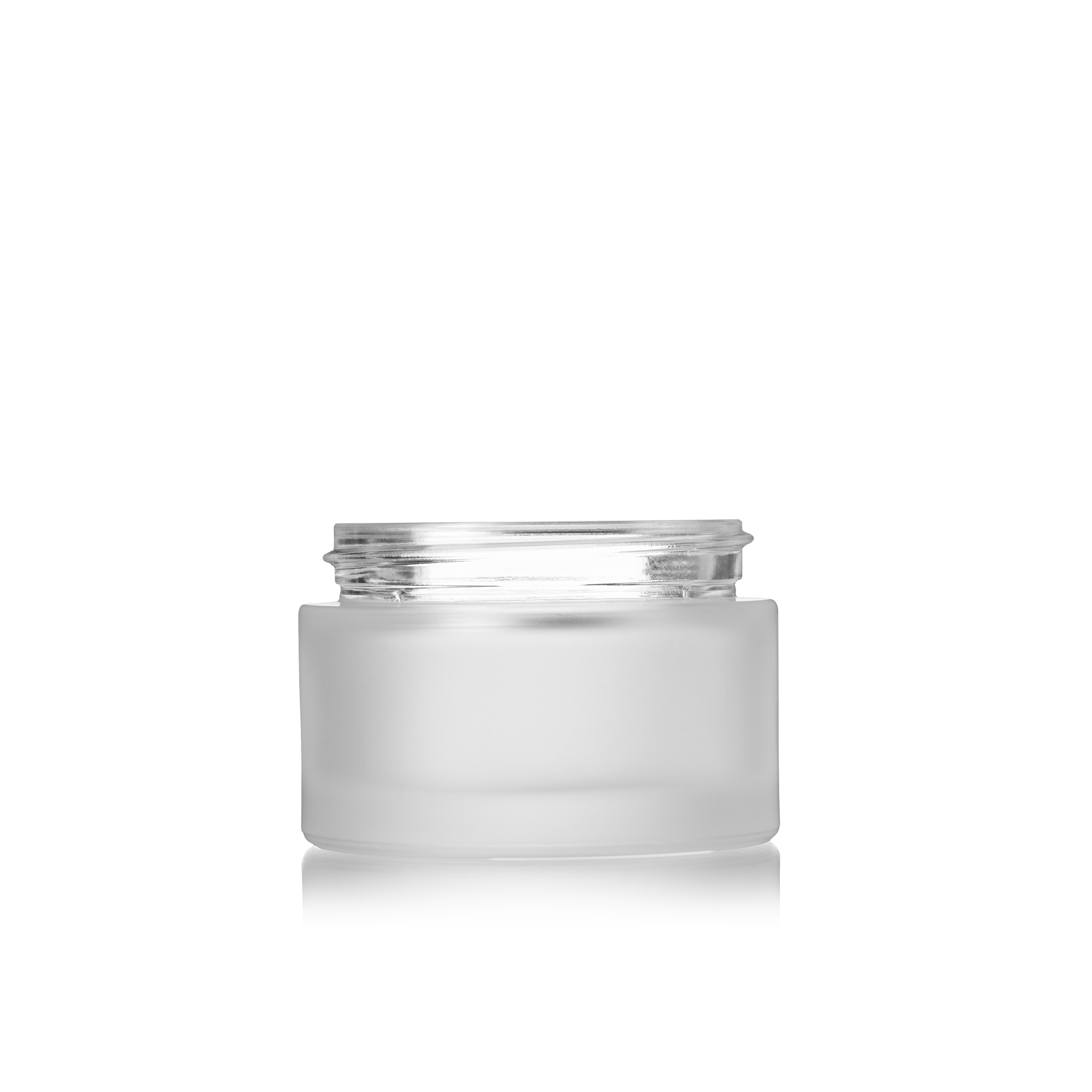Cosmetic jar Olive 50ml, 58/400, Flint, acid frosted Cosmetic jar Olive 50ml, 58/400, Flint, acid frosted