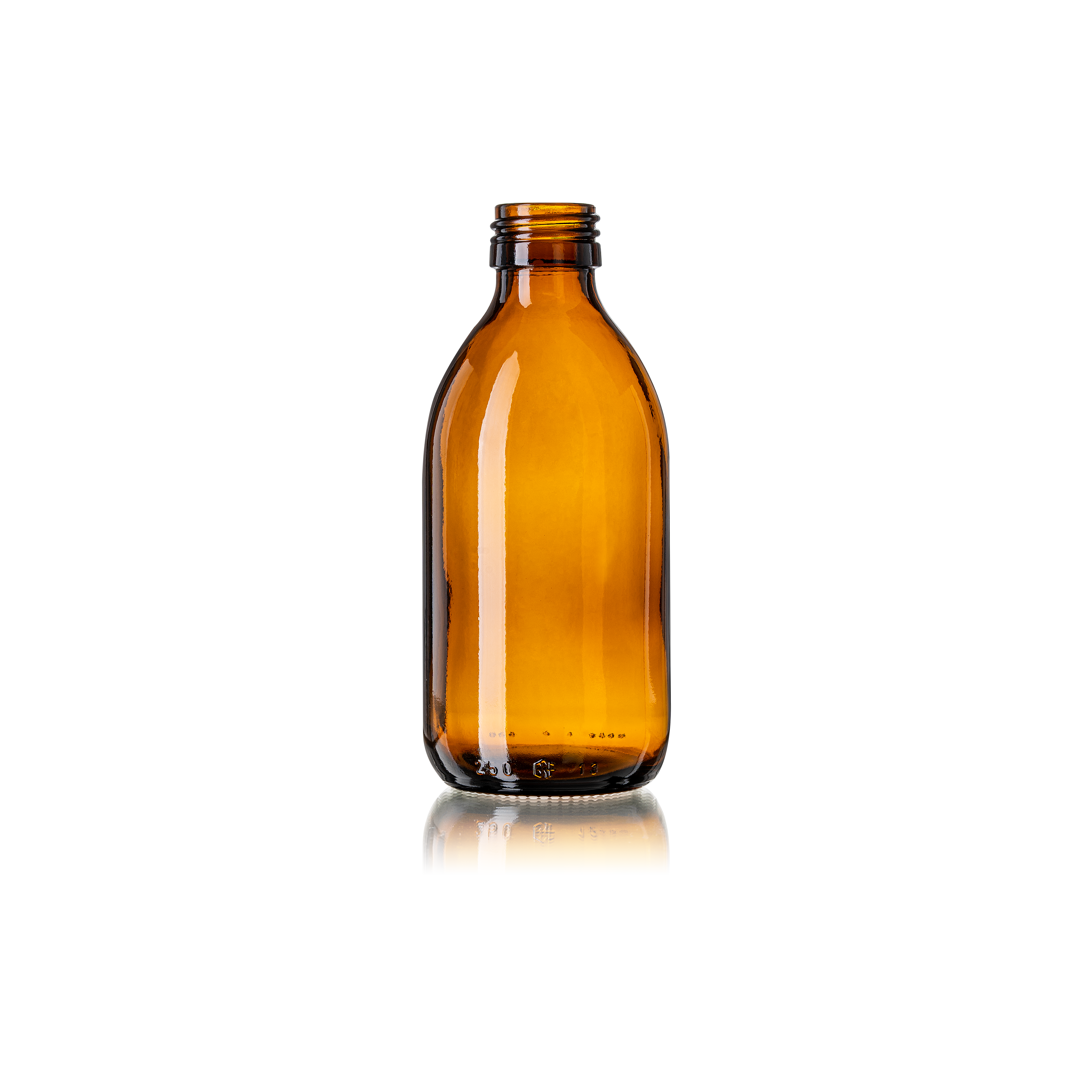Syrup bottle Thyme 250ml, PP28, Amber Syrup bottle Thyme 250ml, PP28, Amber