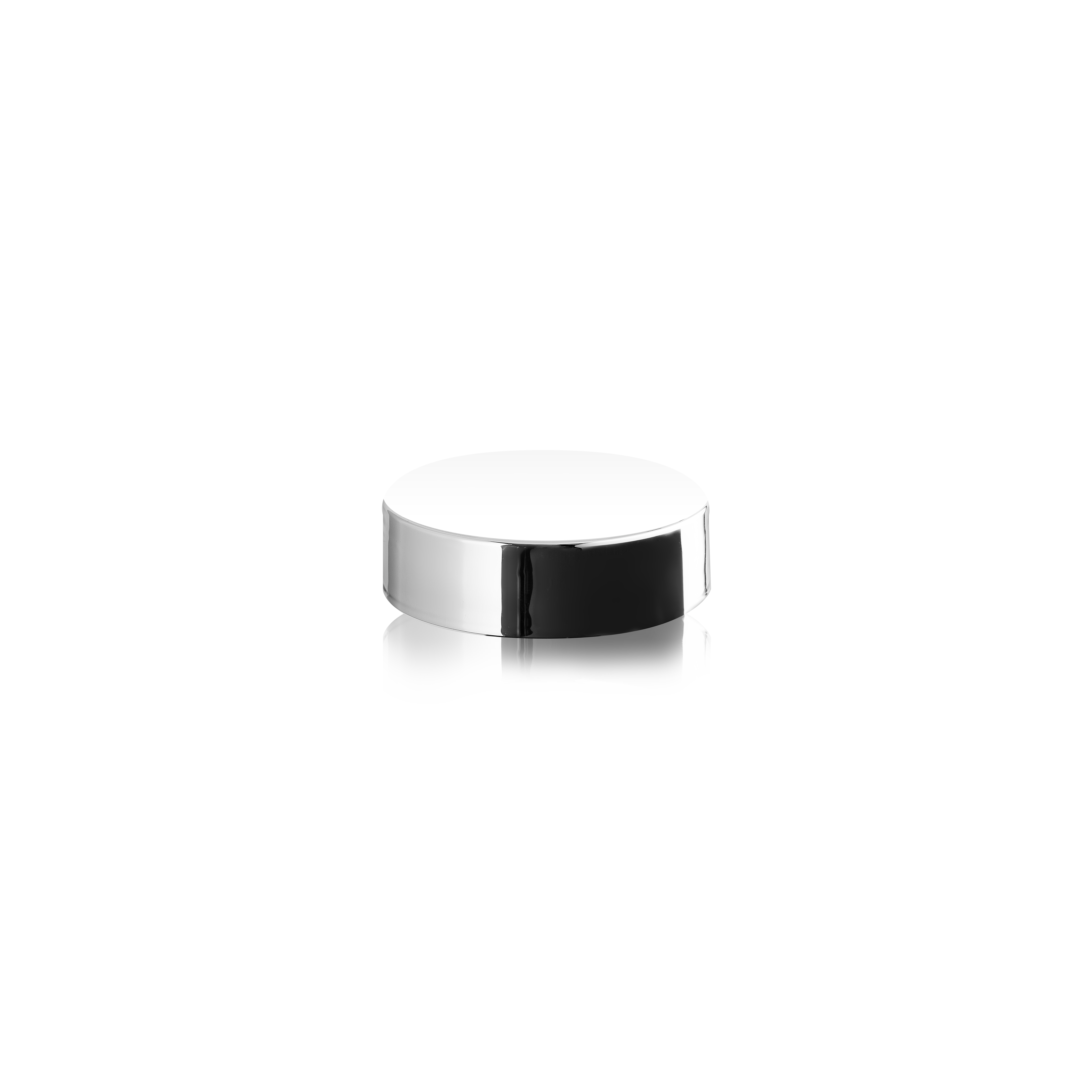 Lid Modern 58/400, PP, silver, glossy finish, white inlay  Lid Modern 58/400, PP, silver, glossy finish, white inlay