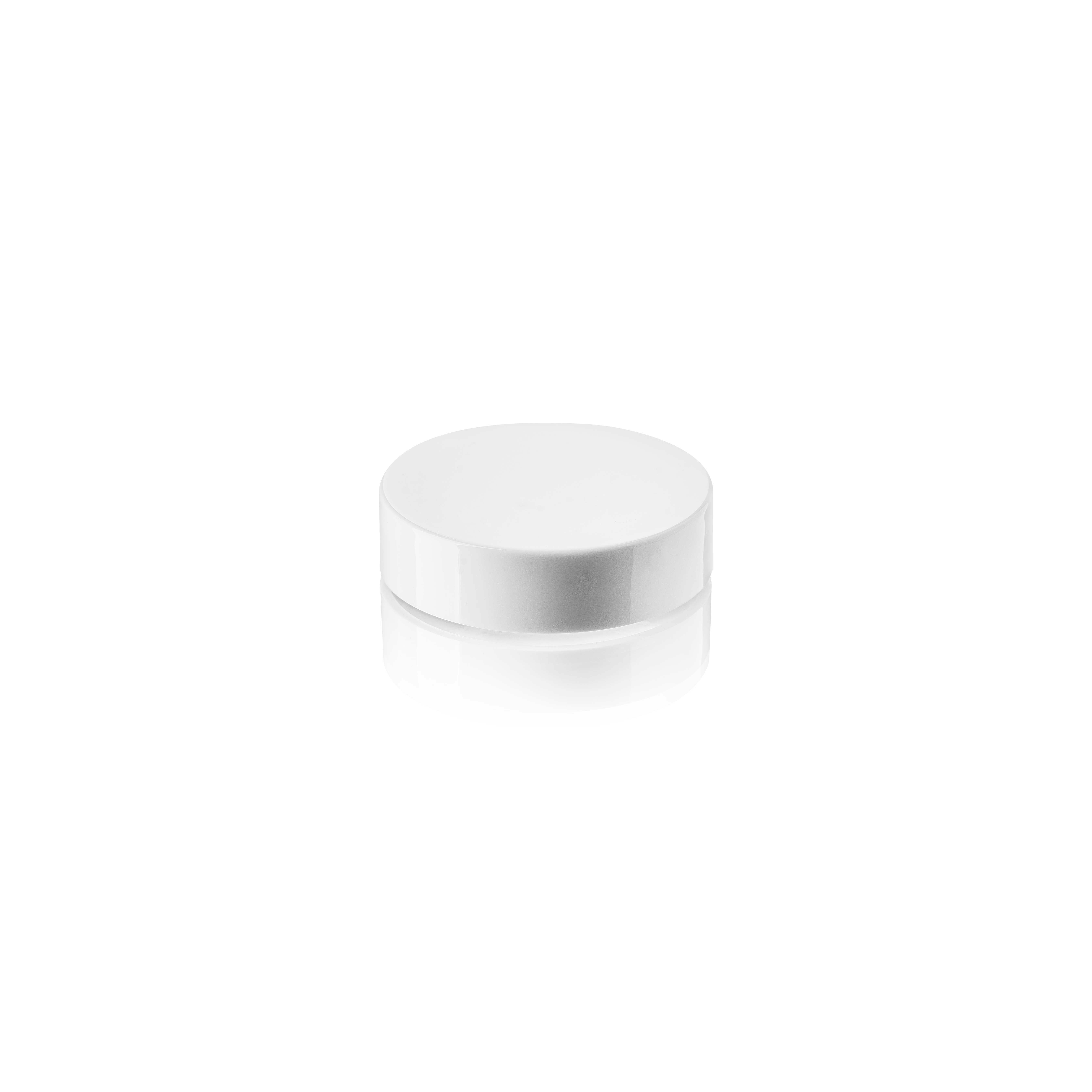 Lid Modern 48 special, PP, white, glossy finish with white Phan inlay for Bryn 30 ml