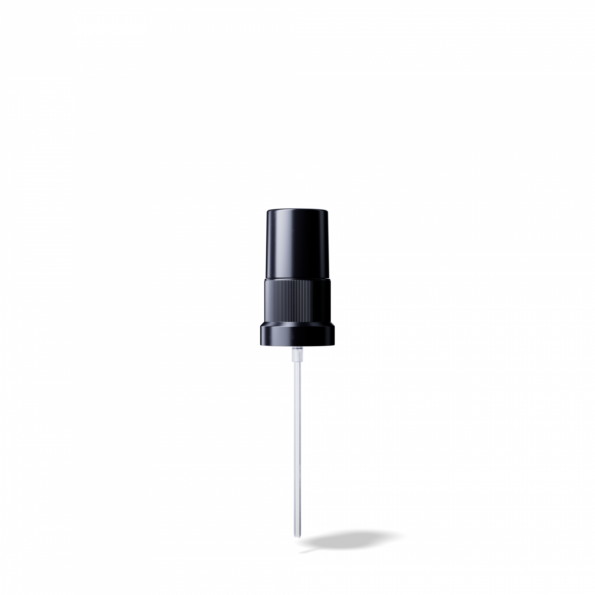 Mist sprayer Classic DIN18, PP, black, ribbed, dose 0.14ml, black overcap (Jasmine 50)
