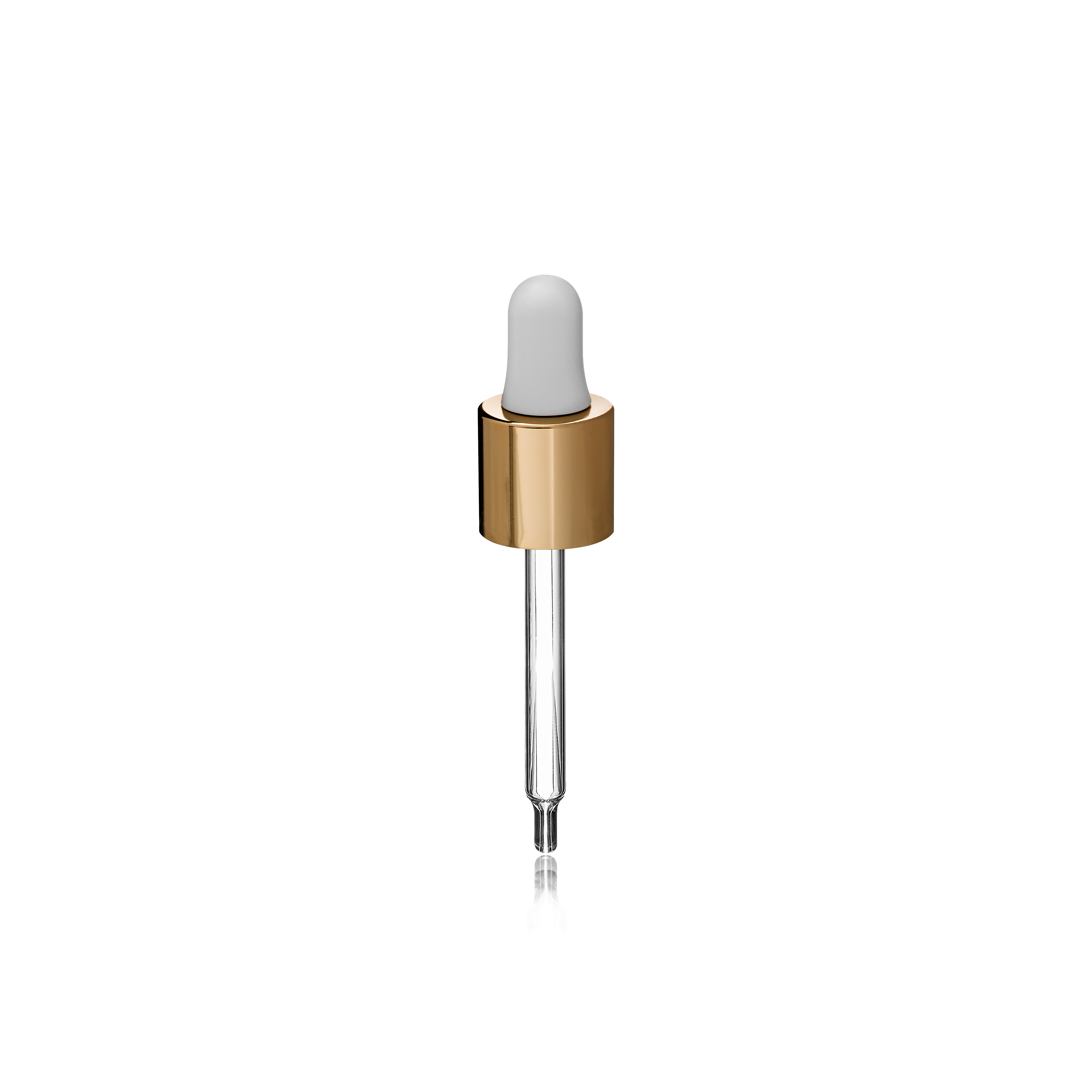 Pipette, 18/415, PP/metal, white/gold, bulb nitrile PG 0.65ml, conical tip, straight (Victor 30)  Pipette, 18/415, PP/metal, white/gold, bulb nitrile PG 0.65ml, conical tip, straight (Victor 30)