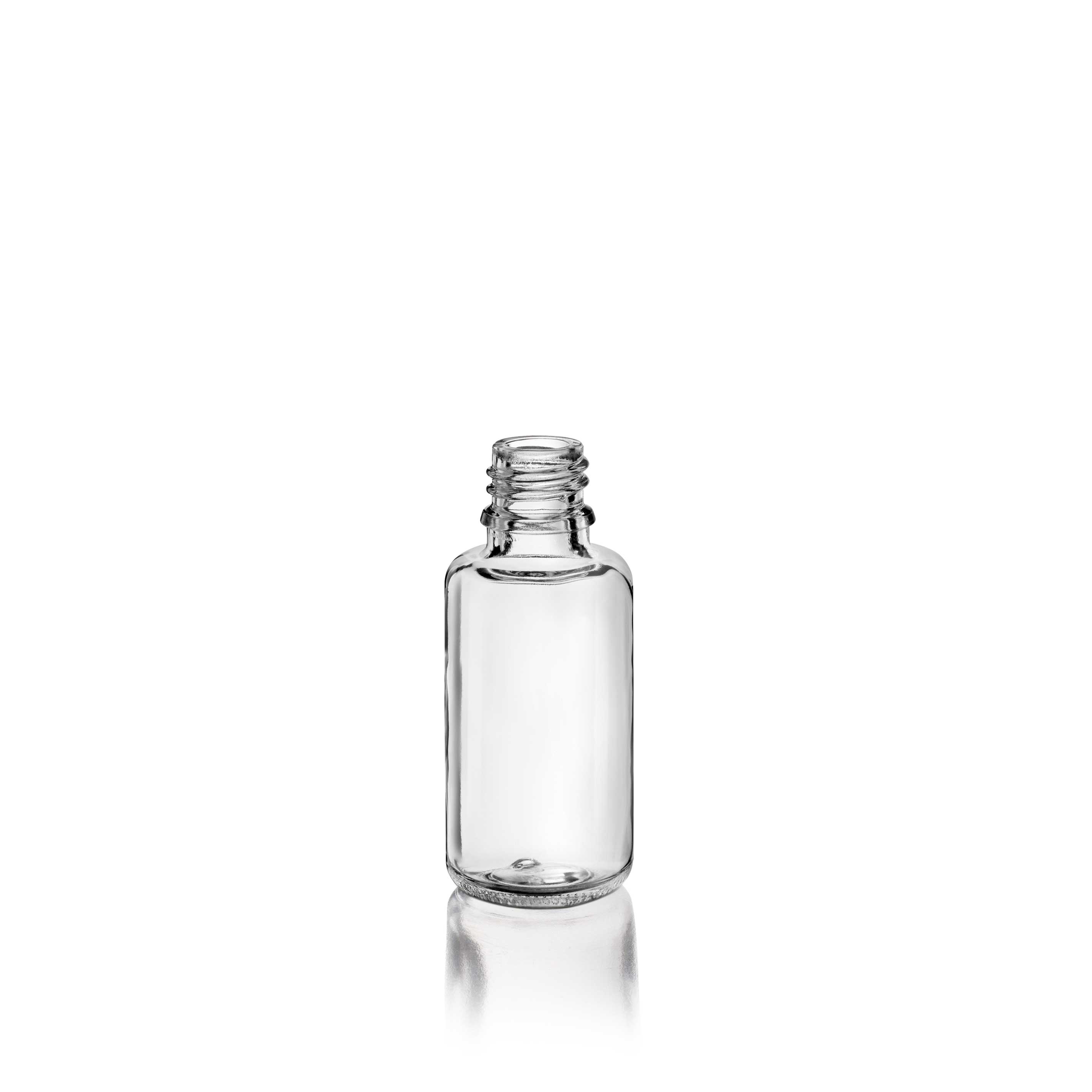 Dropper bottle Jasmine 30 ml, DIN18, with anti rotation nocks, light weight, Flint