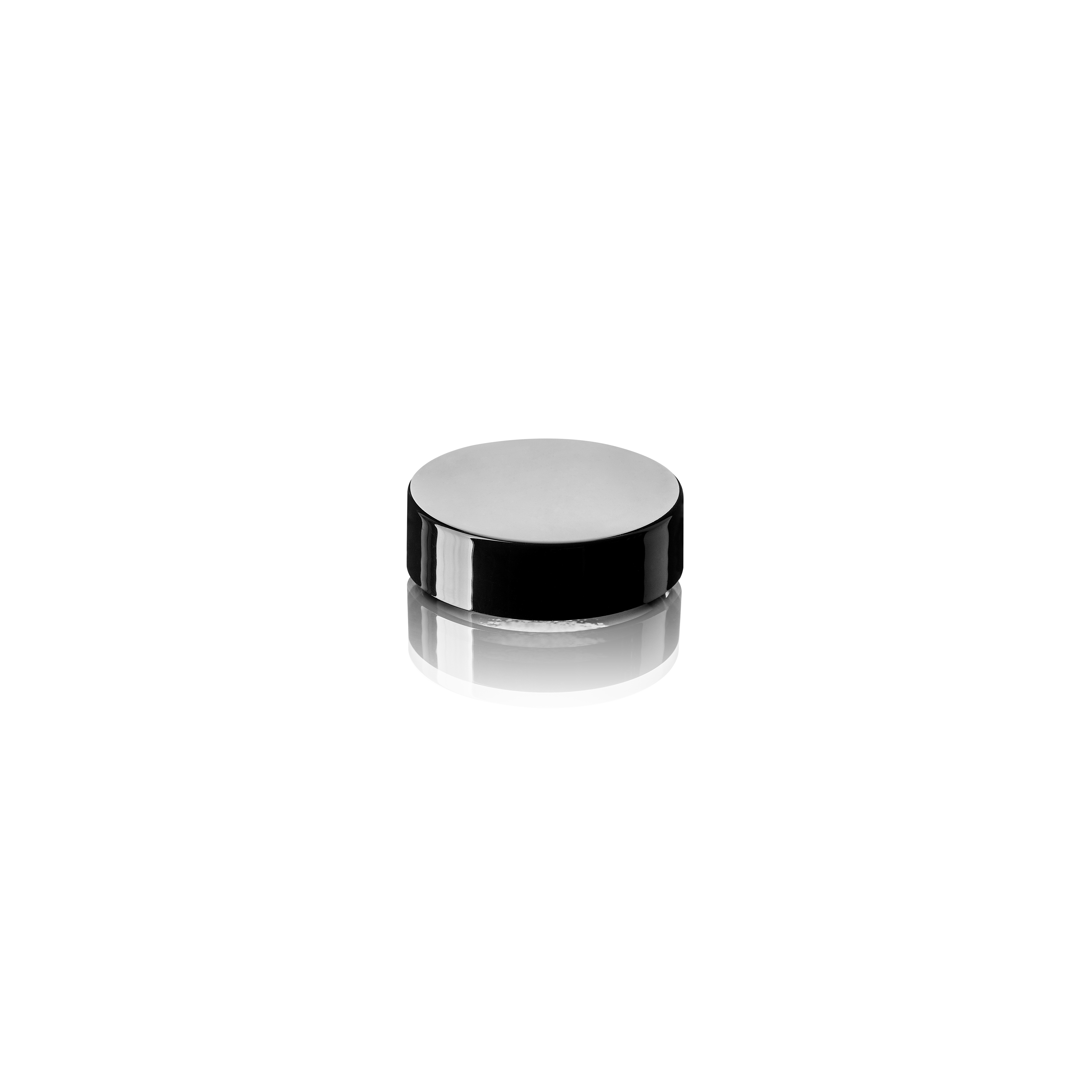 Lid Modern 38 special, PP, black, glossy finish, white inlay (Bryn 15)
