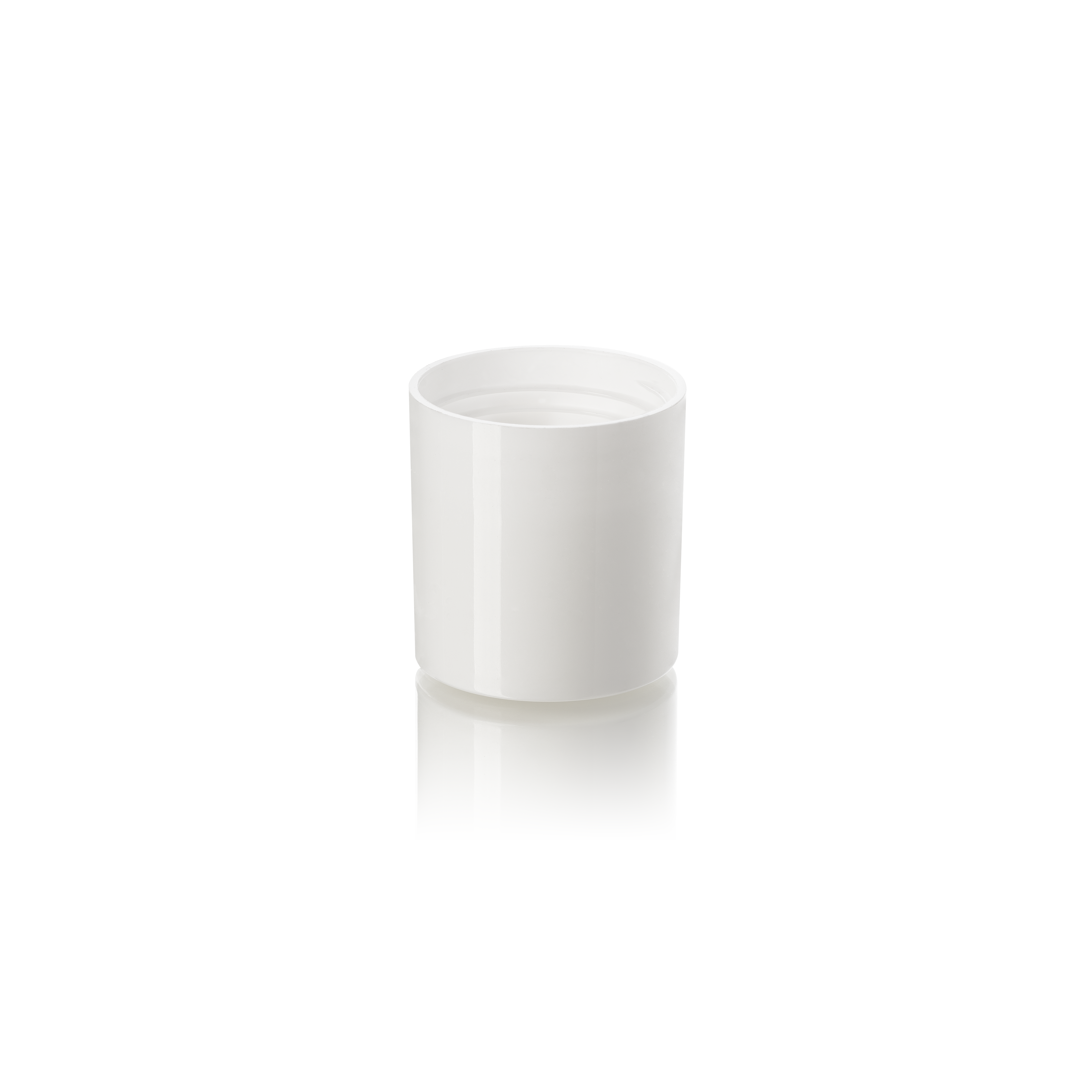 Screw cap Modern, 34mm, PP, white, glossy finish for roll-on bottle (Clementine 50)