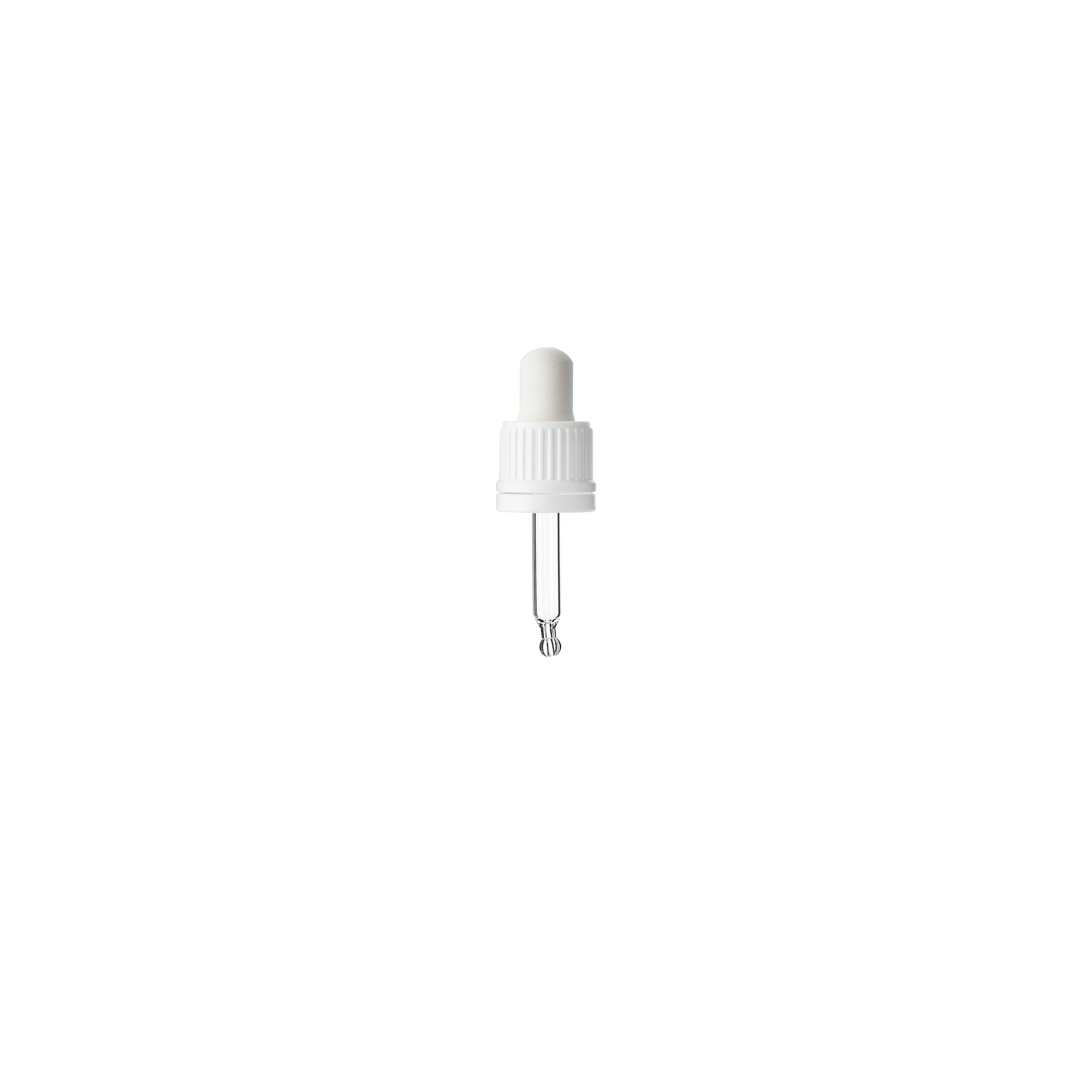 Pipette tamper evident DIN18, II, PP, white, ribbed, bulb NBR 0.7ml, bent ball tip (Ginger 5)