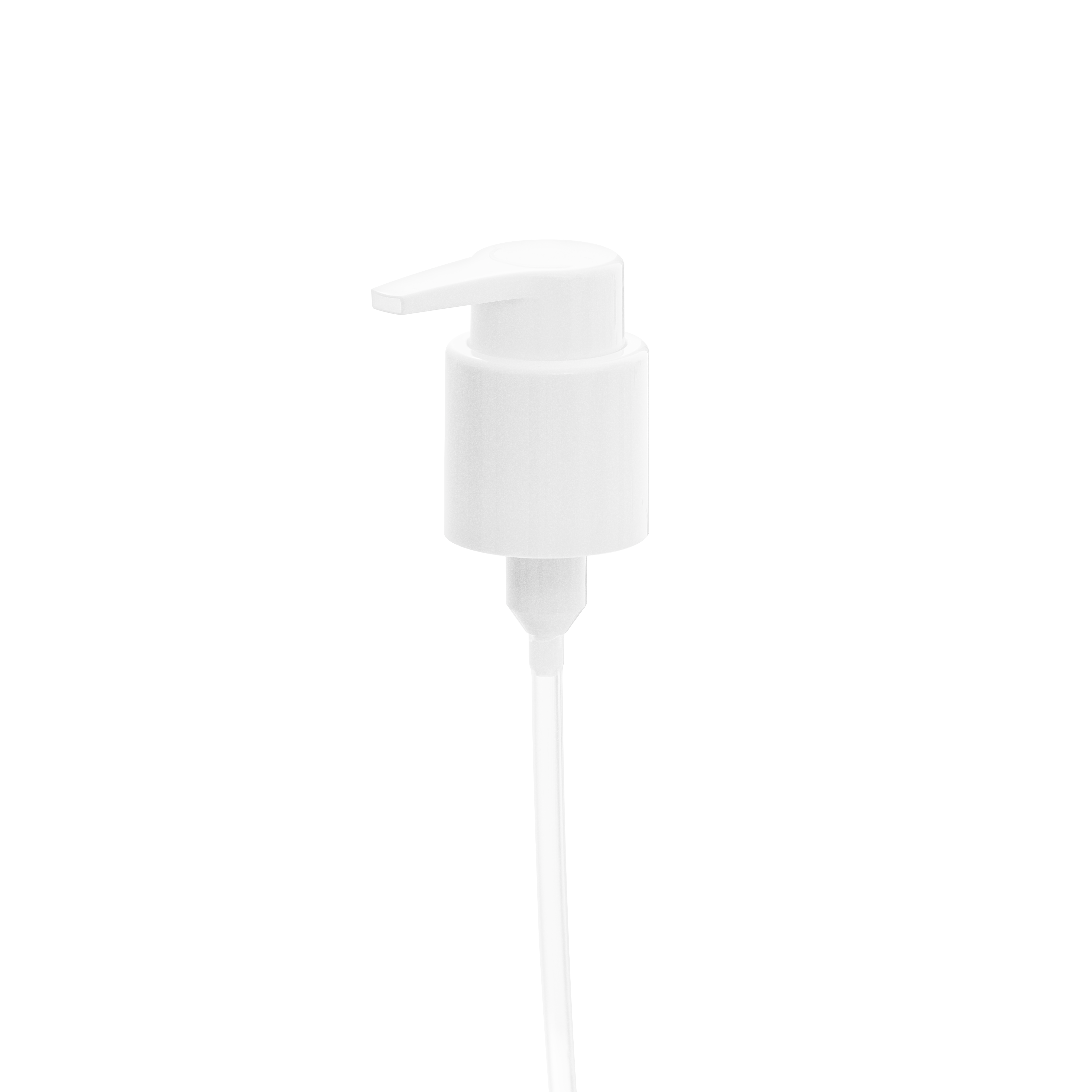 Lotion pump Extended Nozzle 24/410, PP, white, smooth, dose 0.50ml, security clip (Linden LW 200)