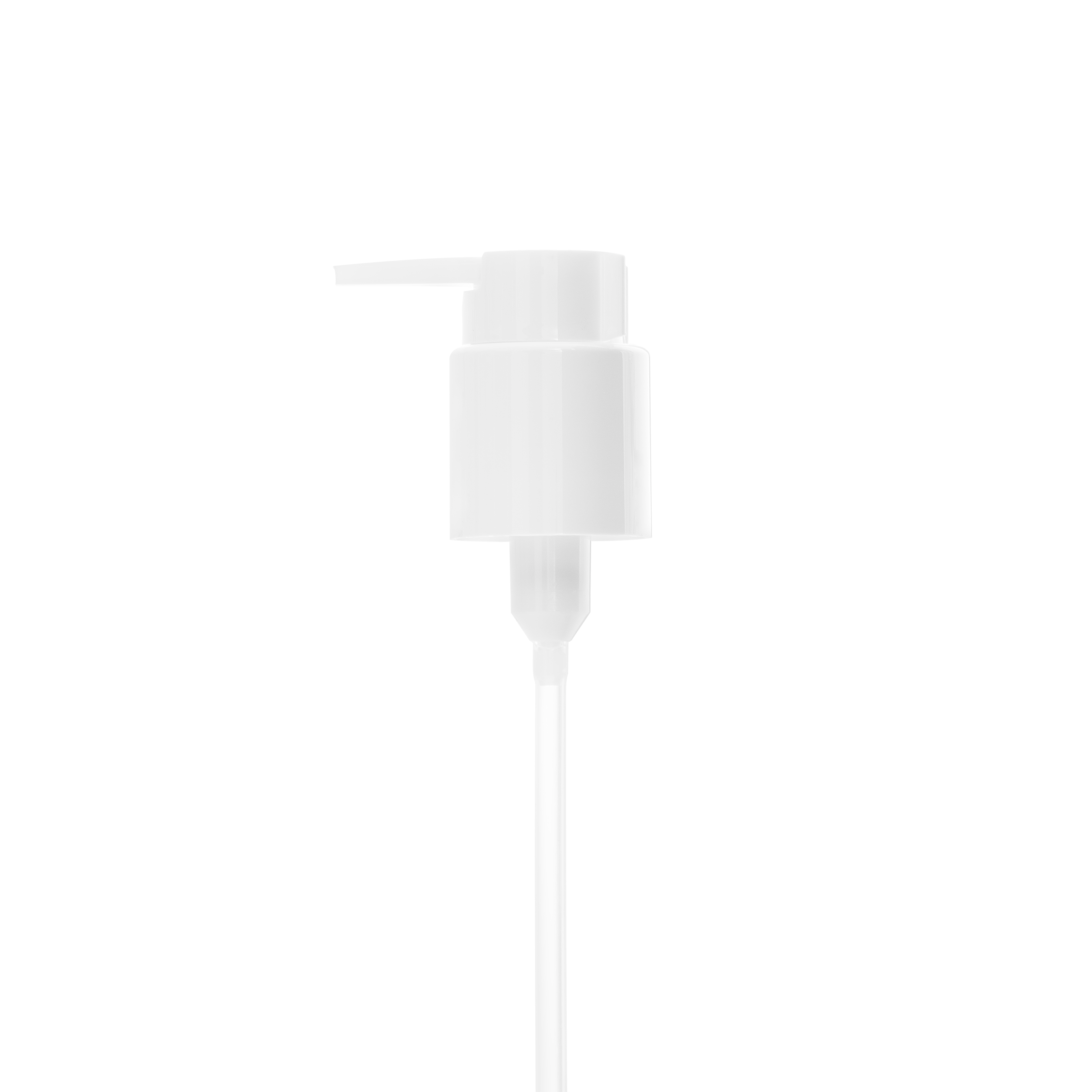 Lotion pump Extended Nozzle 24/410, PP, white, smooth, dose 0.50ml, security clip (Willow 100)