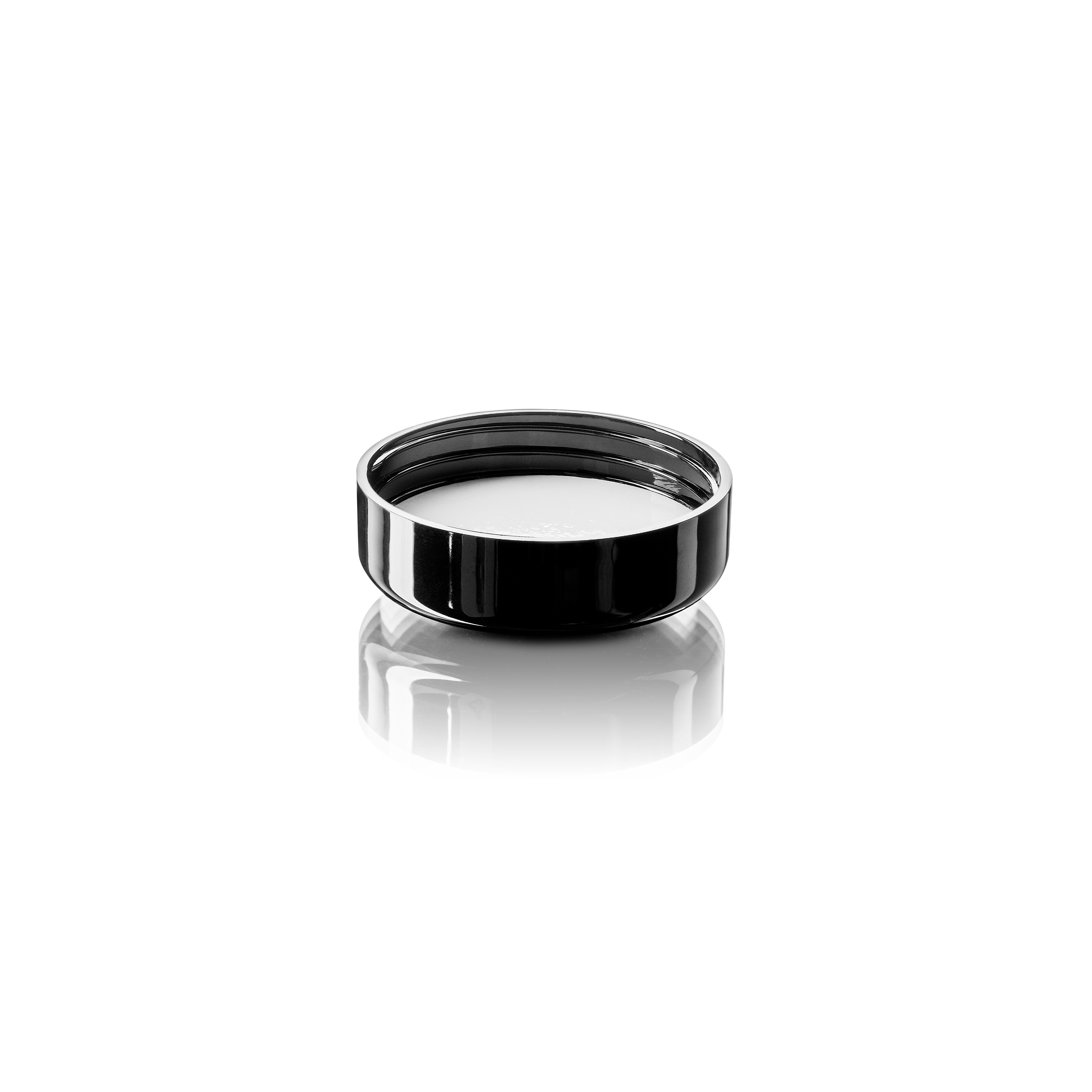 Lid Classic 48/400, SAN, black, glossy finish, white inlay (Violette 100)