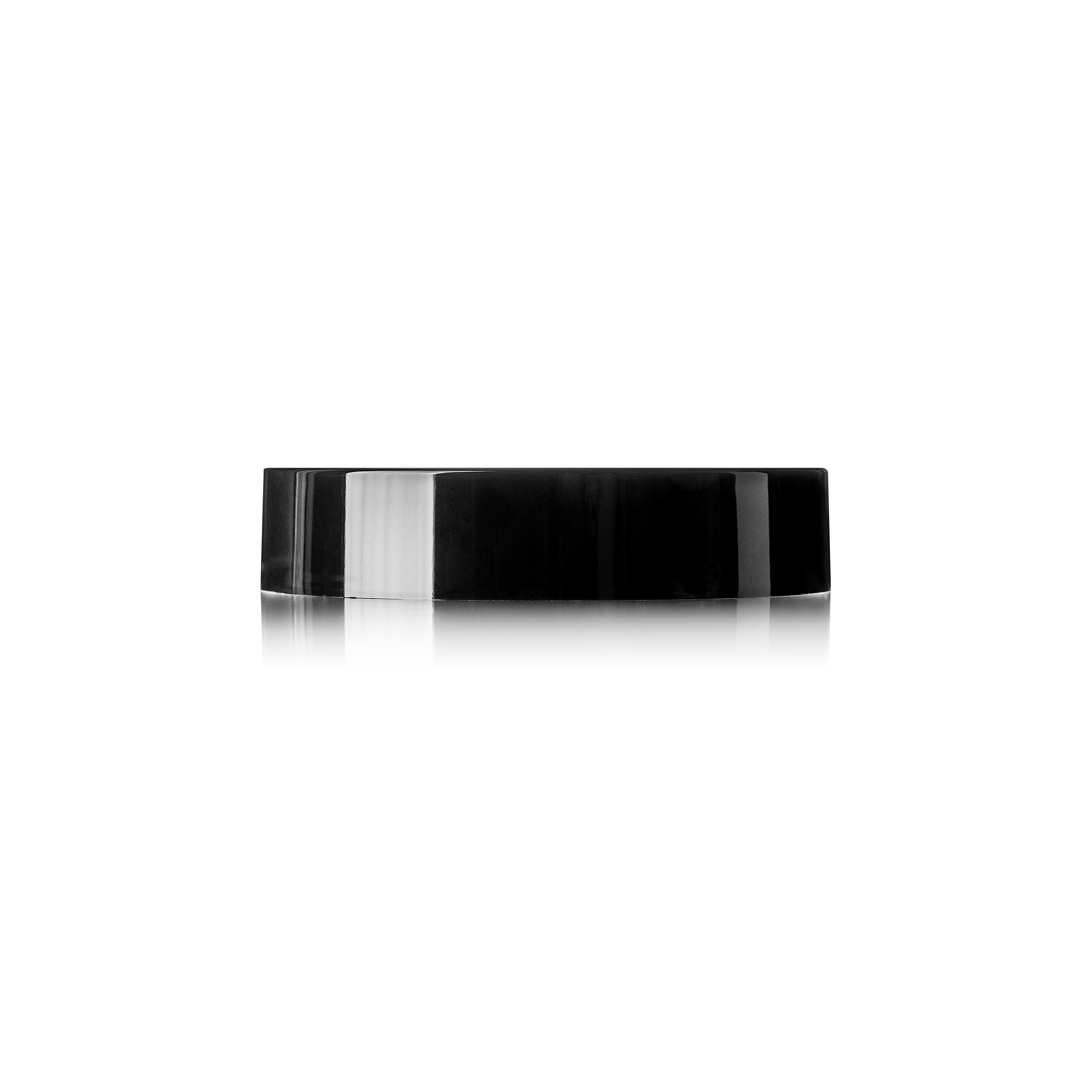 Lid double wall 64 special, PP, black, glossy finish, white inlay (Camellia 120)