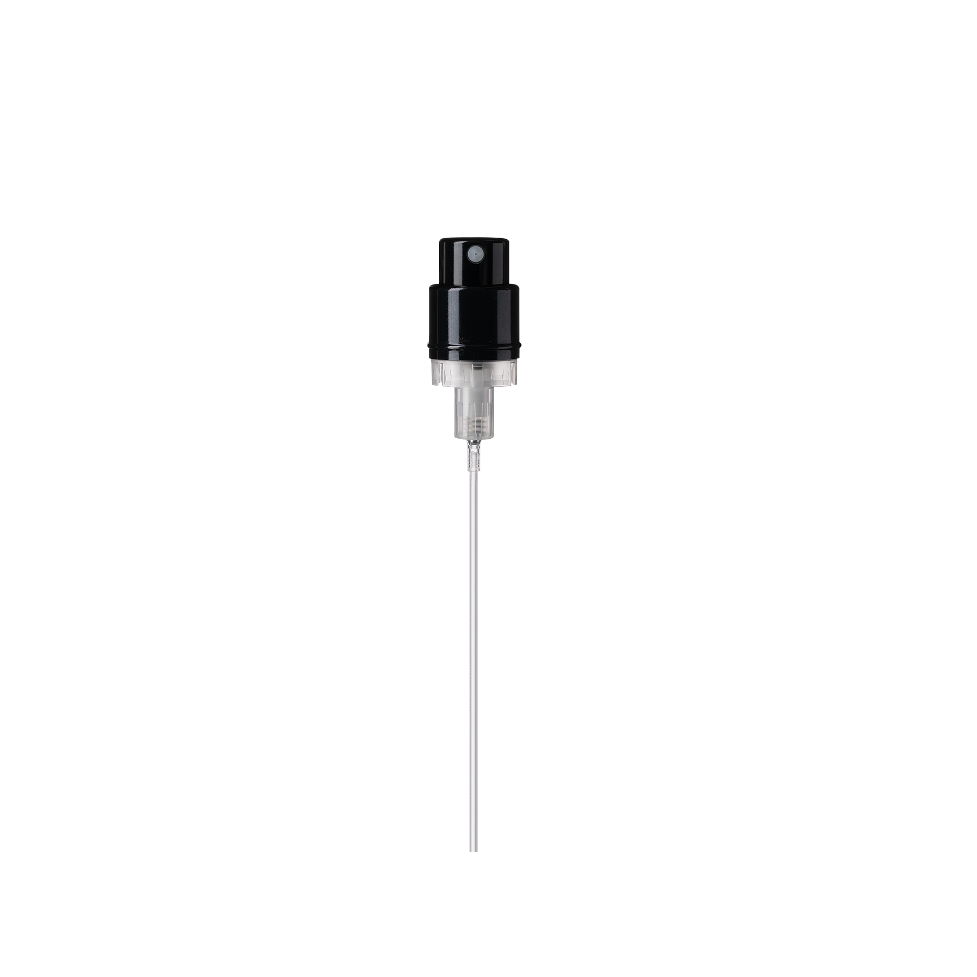 Perfume spray VP4 FEA15 easy crimp, shiny black, aluminium collar, dose 0.10ml (Azalea 100)