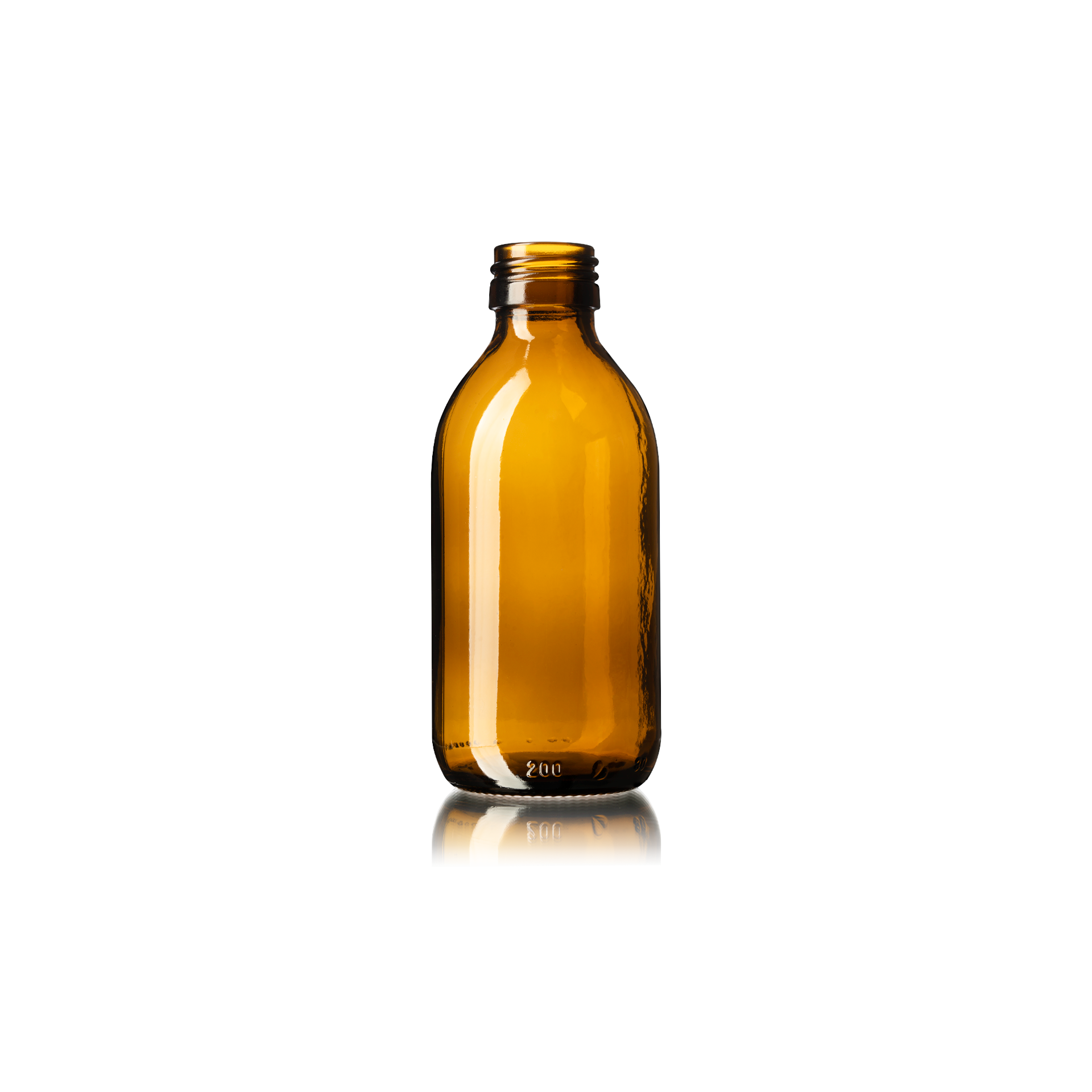 Syrup bottle Thyme 200ml, PP28, Amber