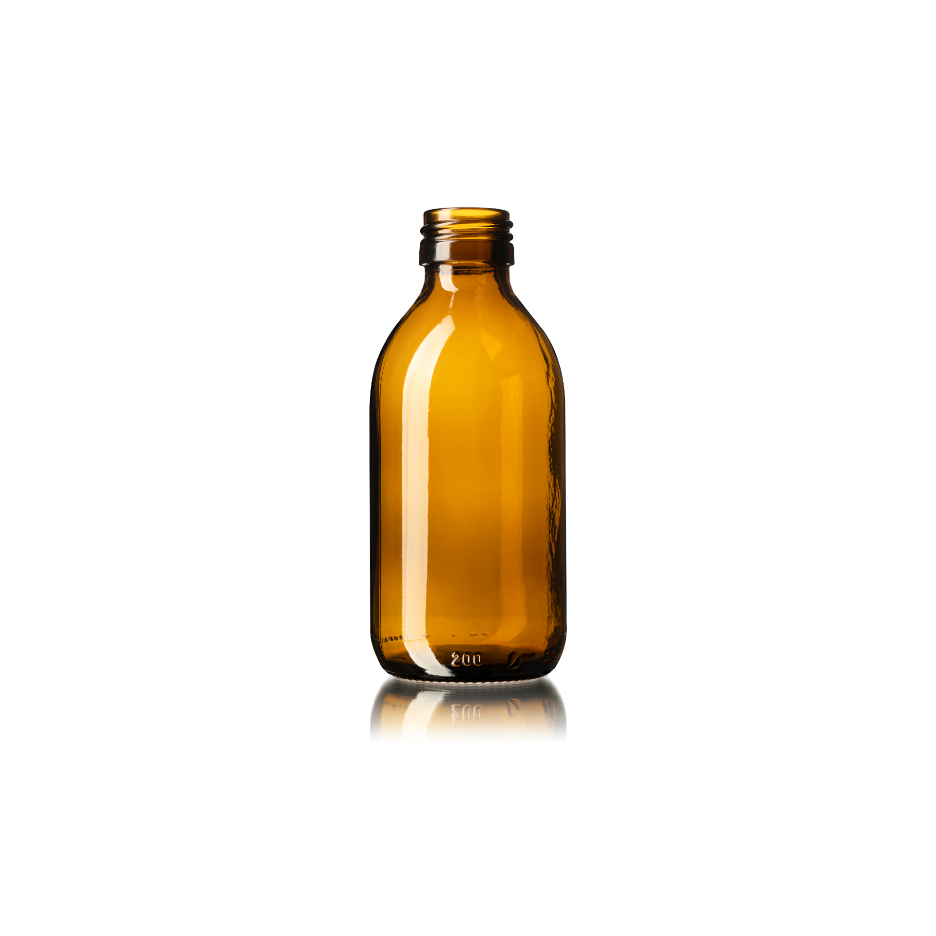 Syrup bottle Thyme 200ml, PP28, Amber Syrup bottle Thyme 200ml, PP28, Amber