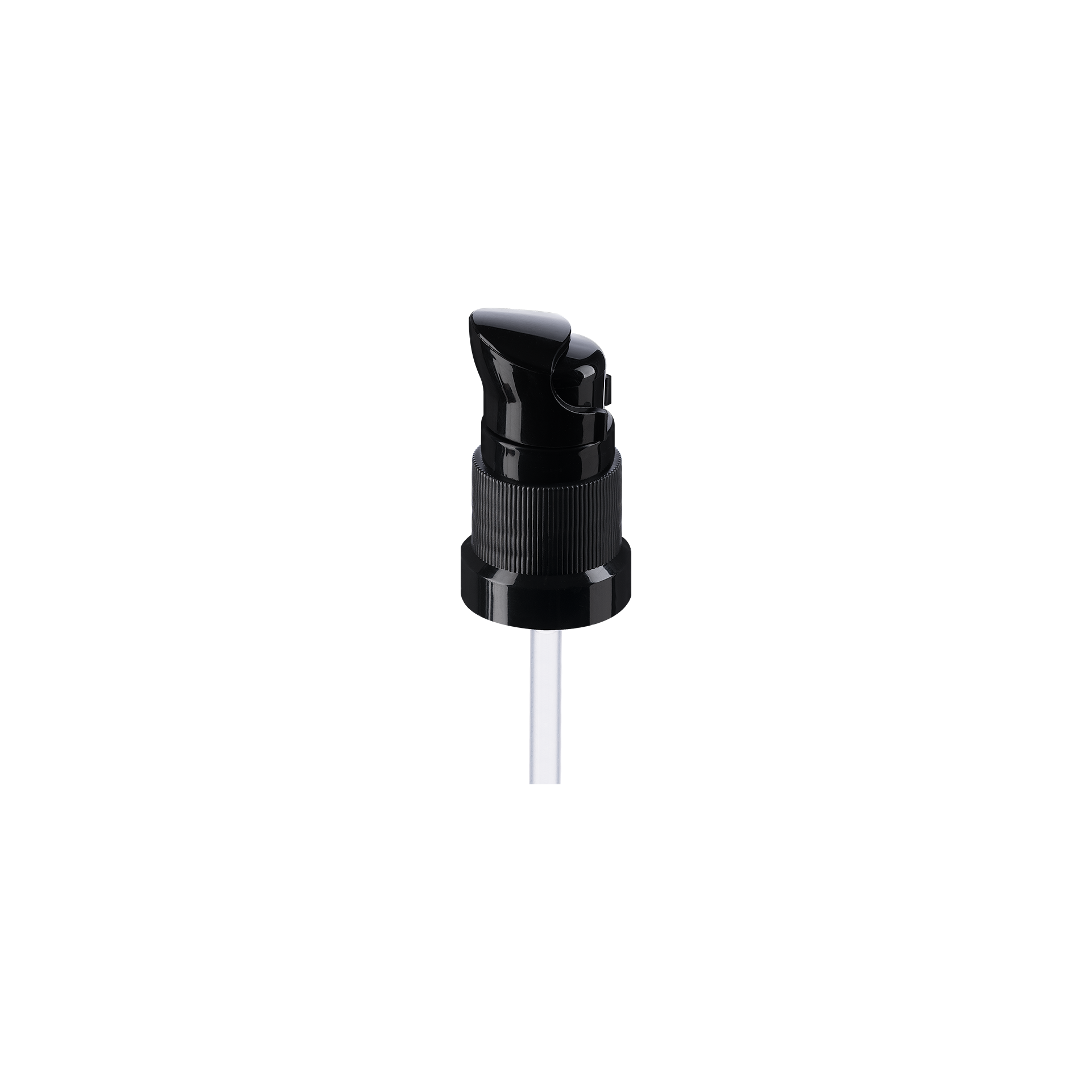 Lotion pump Metropolitan DIN18, PP, black, dose 0.10ml, black security clip (Jasmine10)