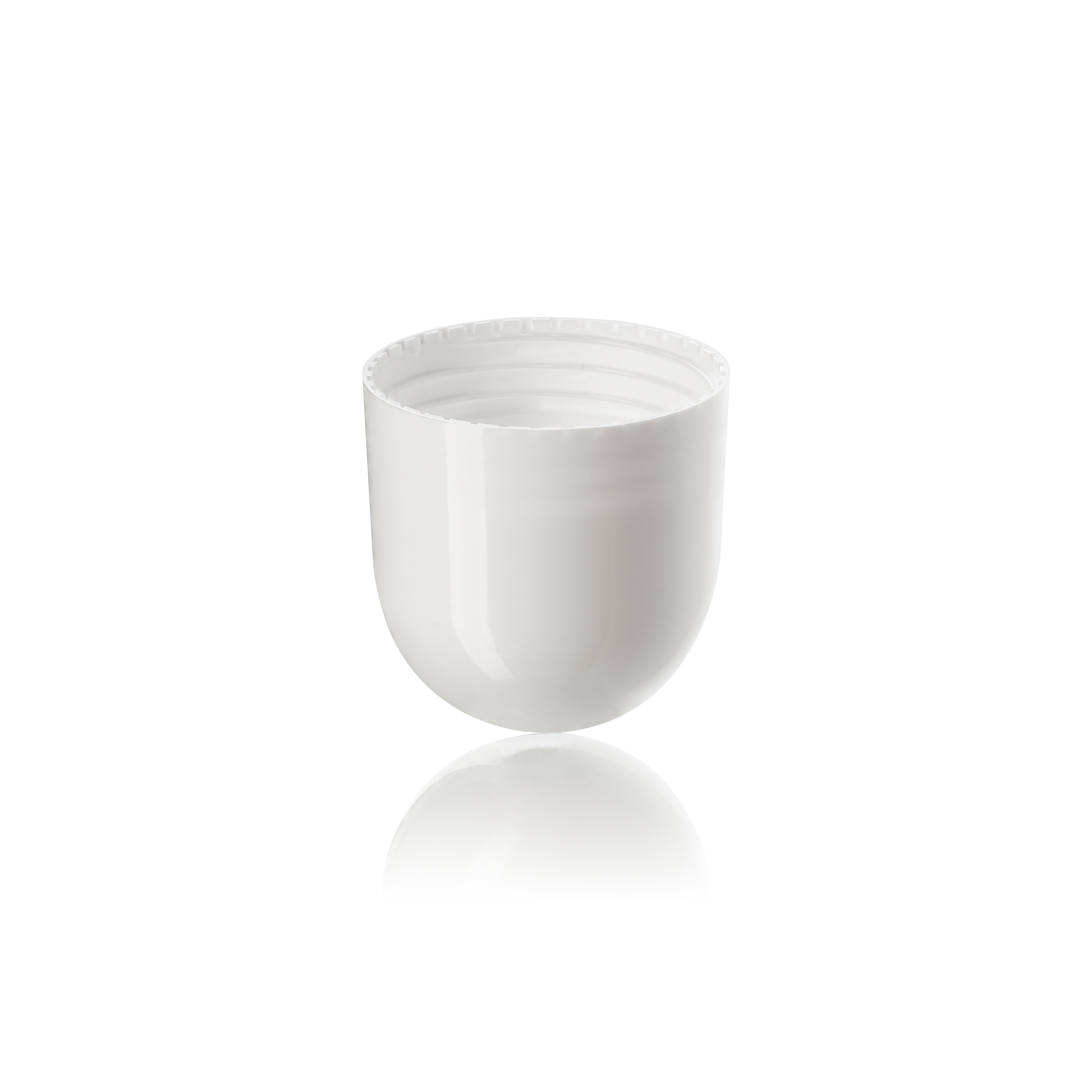 Screw cap, Classic, 45mm, PP, white, glossy finish for roll-on bottle (Clementine 75)