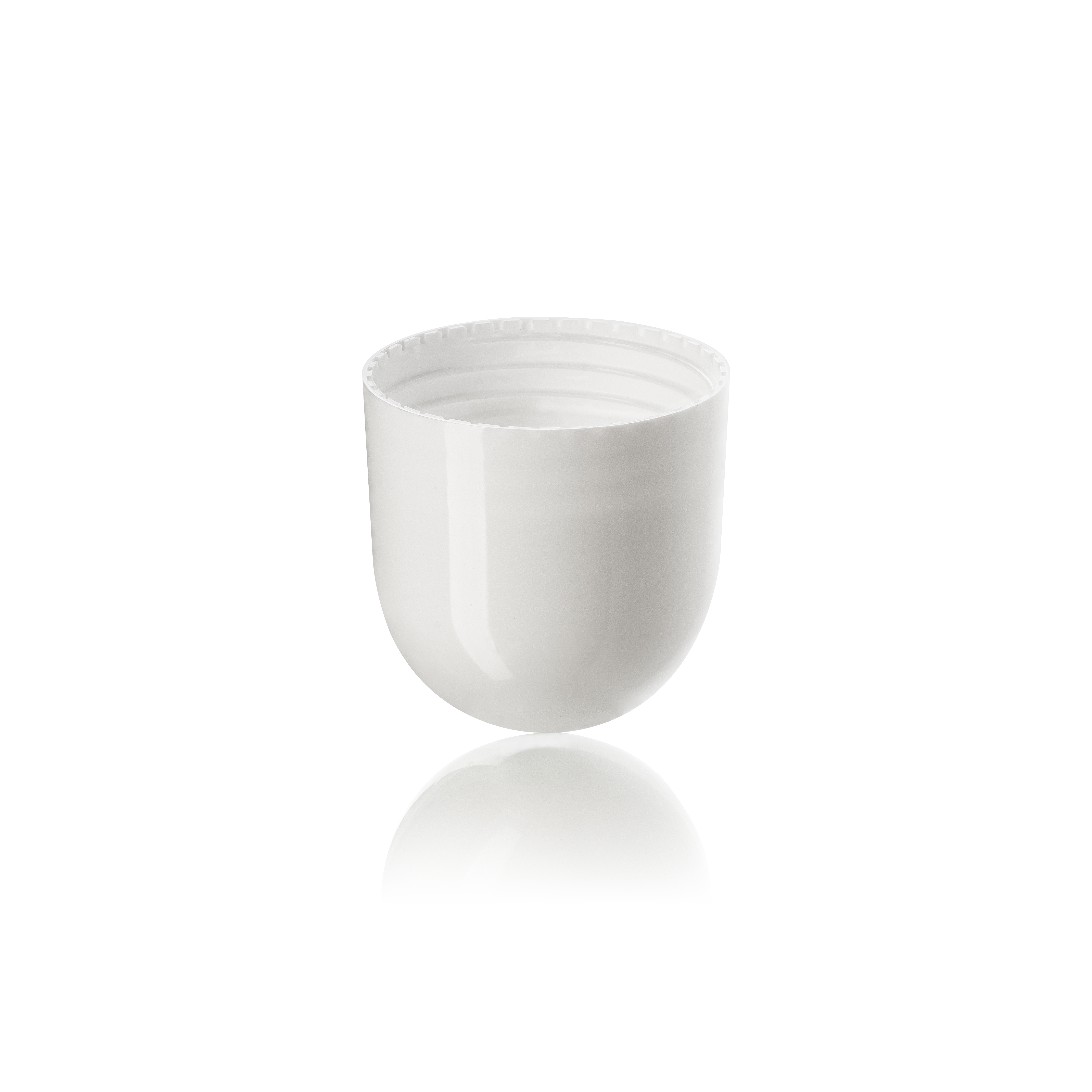 Screw cap, Classic, 45mm, PP, white, glossy finish for roll-on bottle (Clementine 75) Screw cap, Classic, 45mm, PP, white, glossy finish for roll-on bottle (Clementine 75)