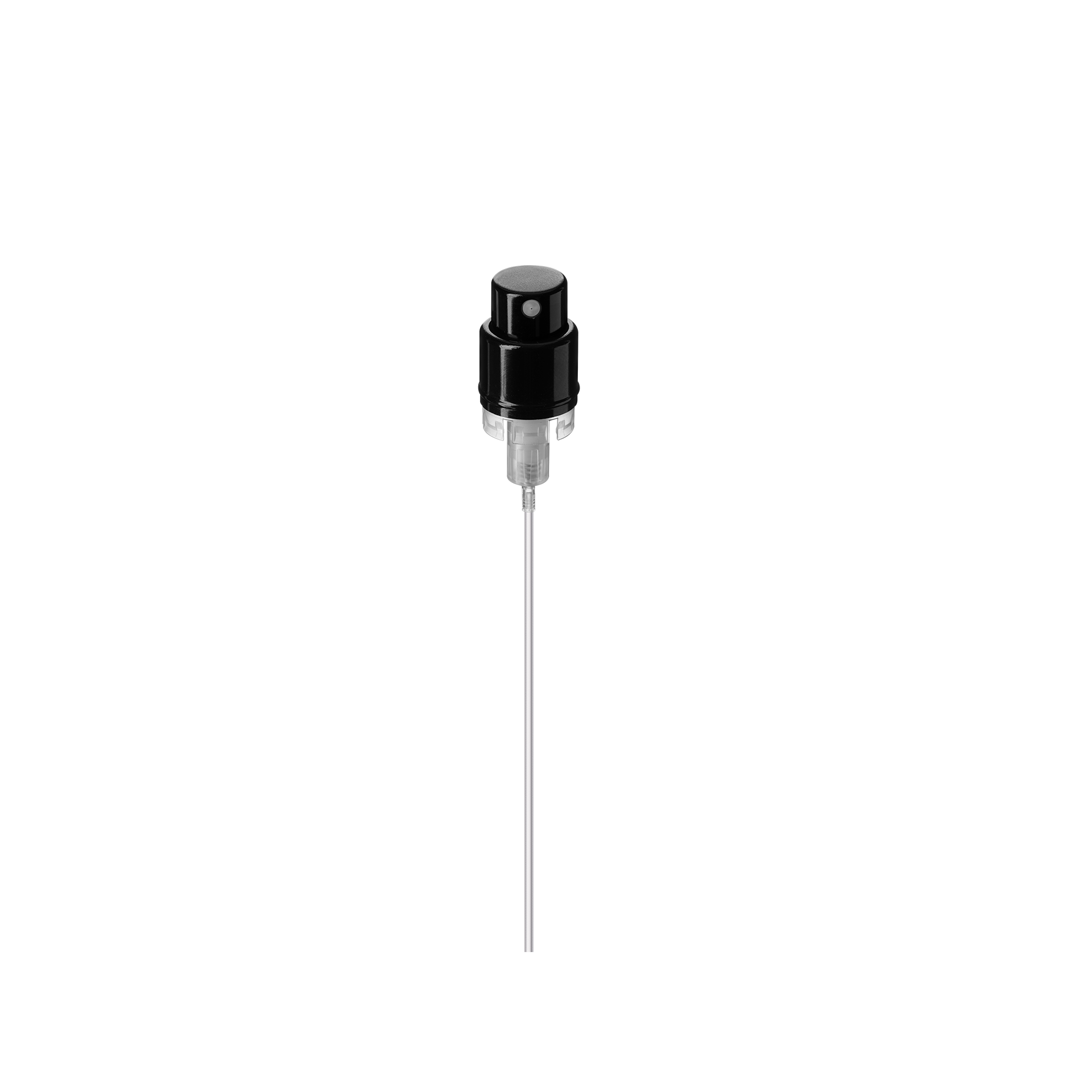 Perfume spray VP4 FEA15 easy crimp, shiny black, aluminium collar, dose 0.10ml (Victor 50)