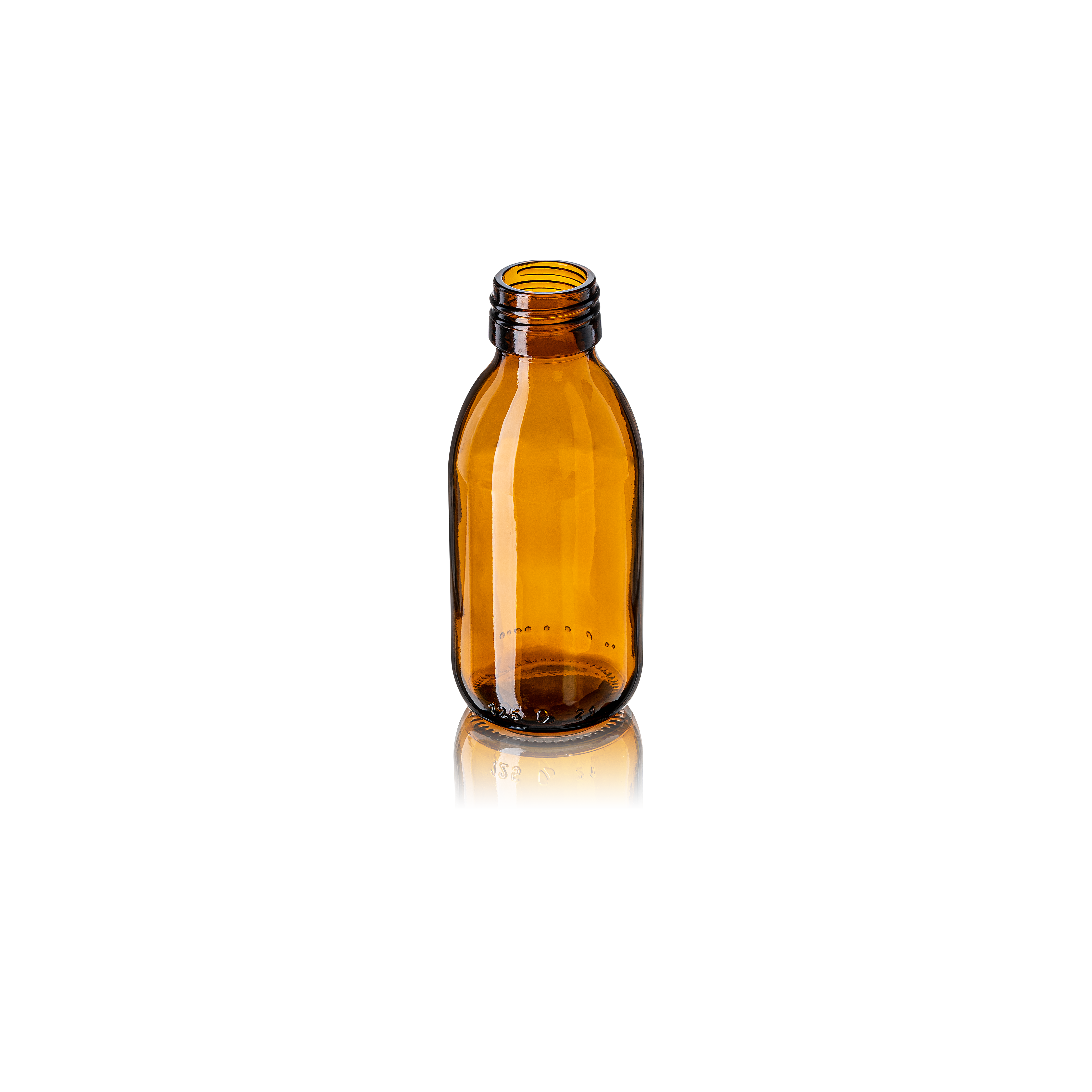 Syrup bottle Thyme 125ml, PP28, Amber