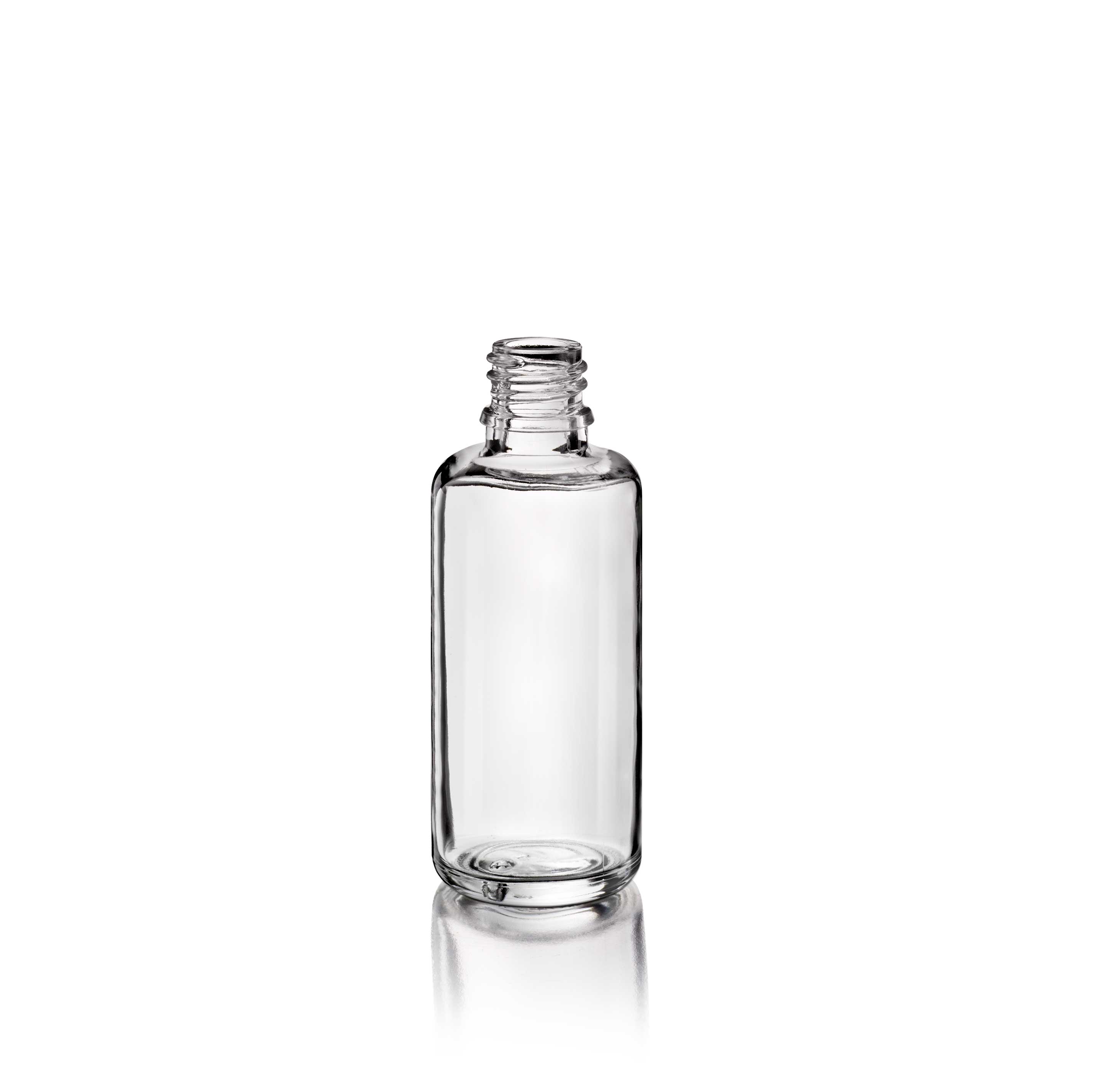 Dropper bottle Jasmine 50 ml, DIN18, with anti rotation nocks, light weight, Flint