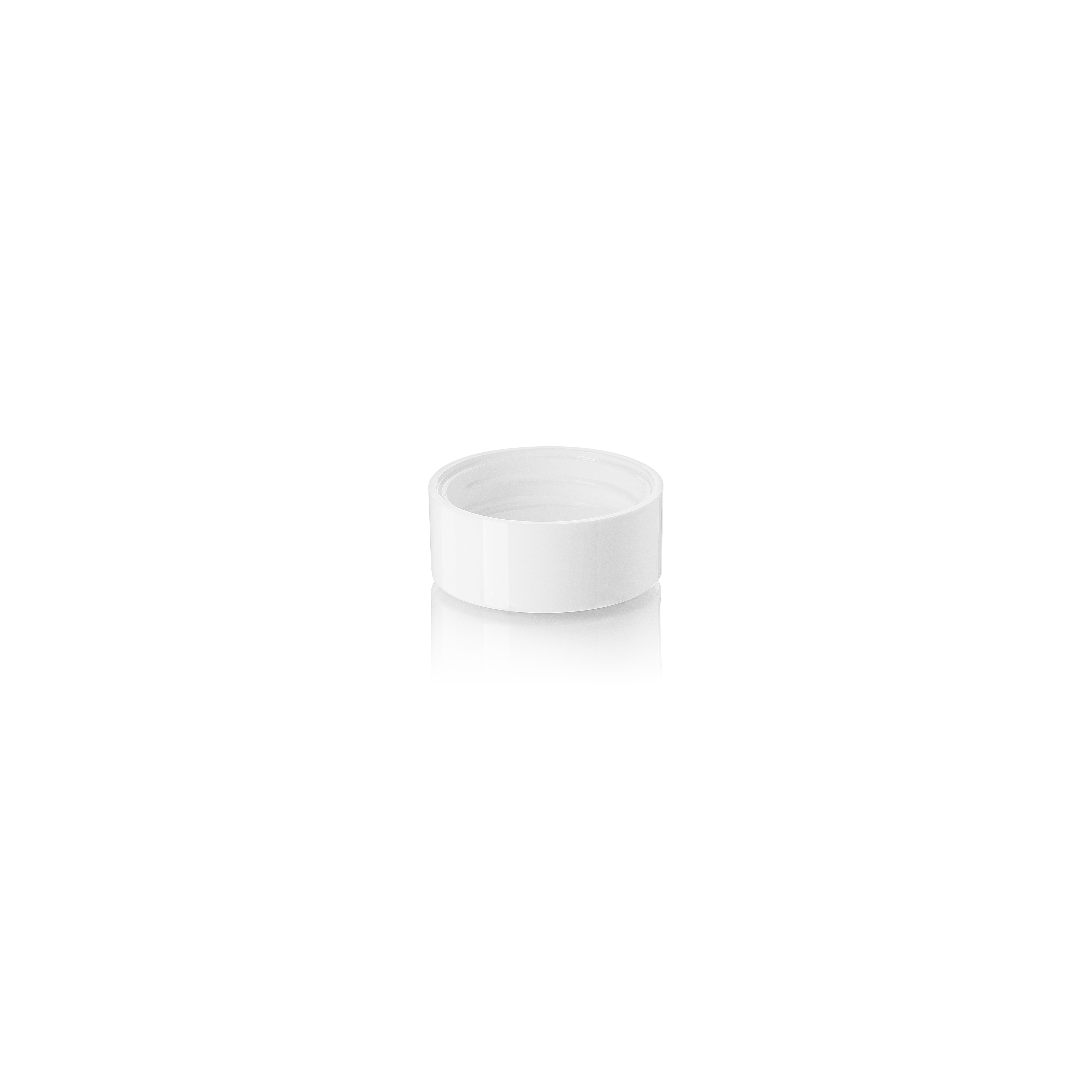 Lid double wall 35 special, PP, white, glossy finish, white inlay (Camellia 15)