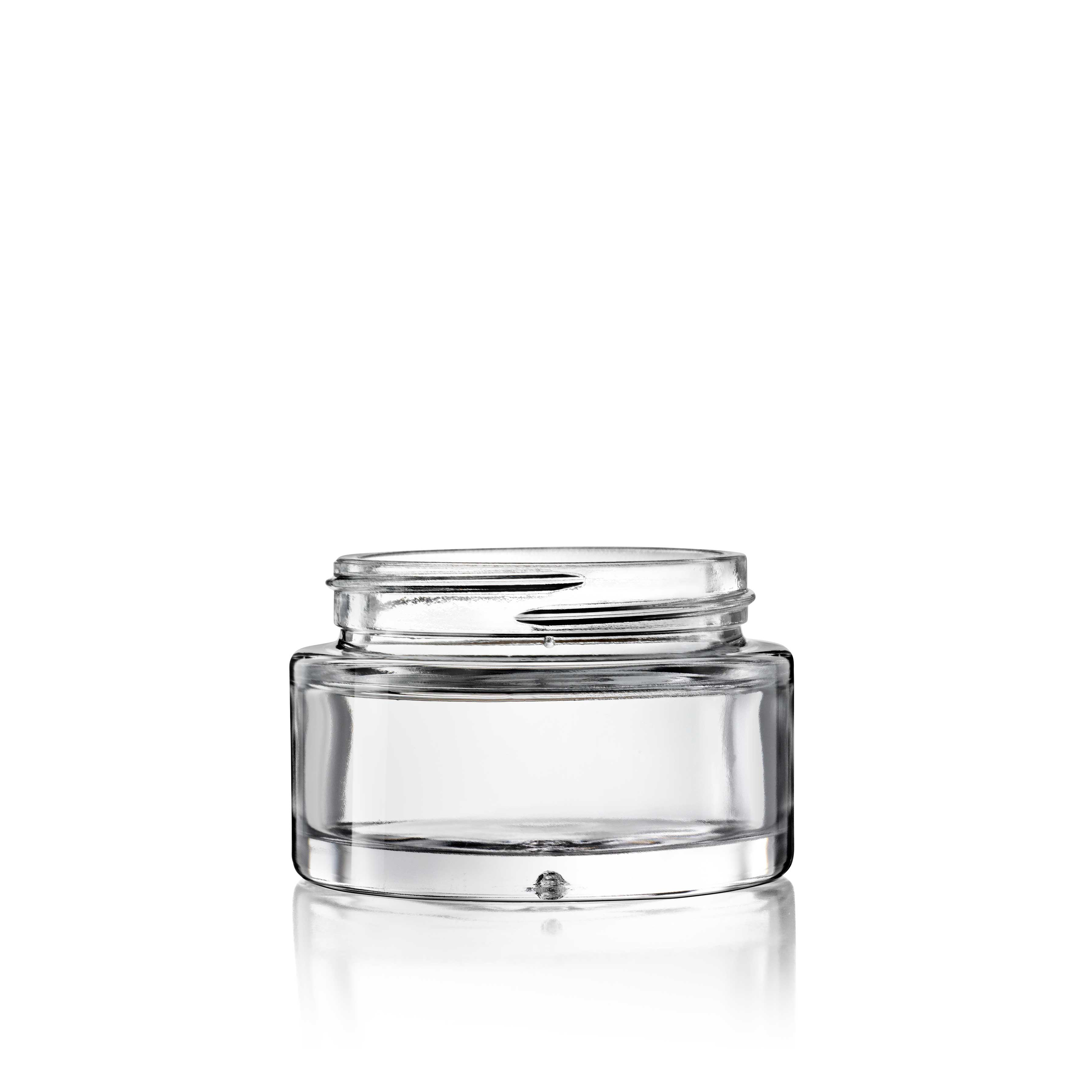 Cosmetic jar Camellia 60 ml, 55 special thread, fit for child-resistant lid, Flint