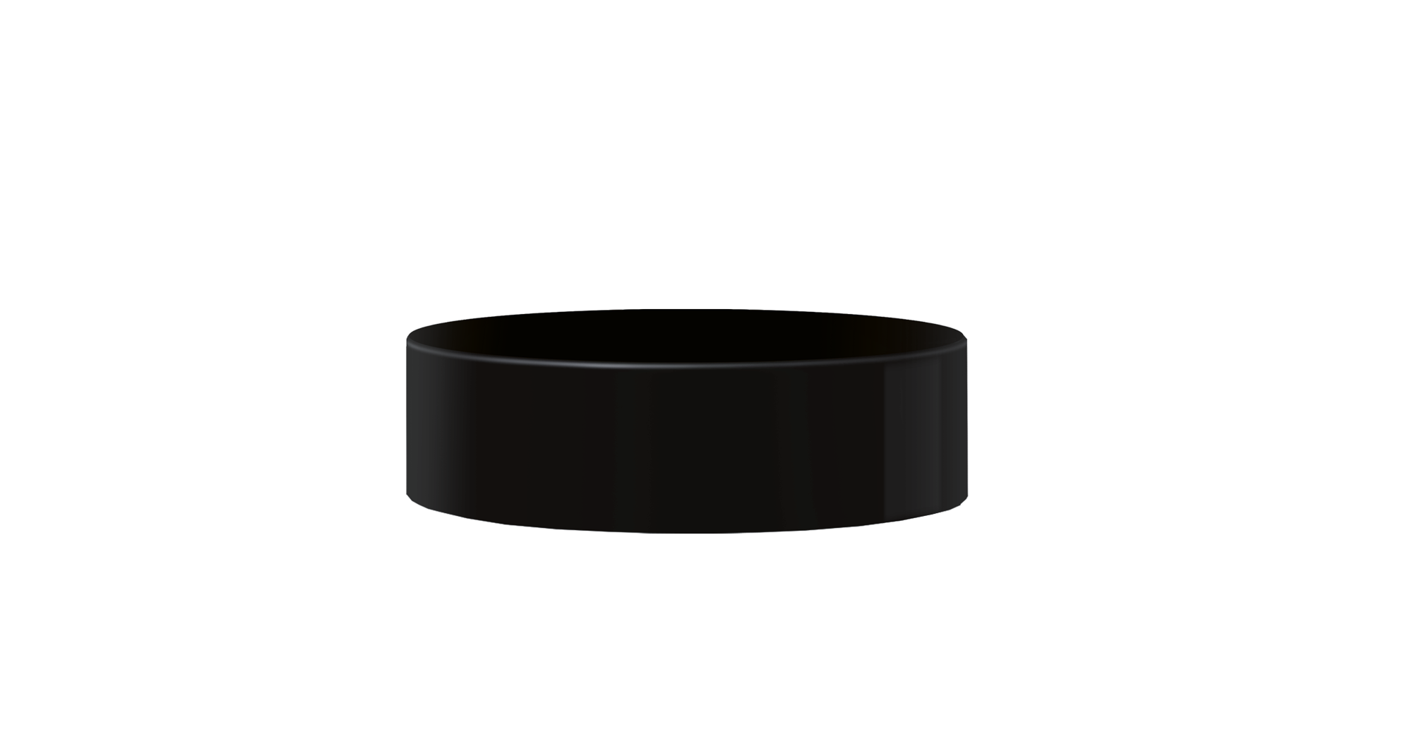 Lid Modern 33/400, PP, black, glossy finish with white inlay for Olive 5 ml